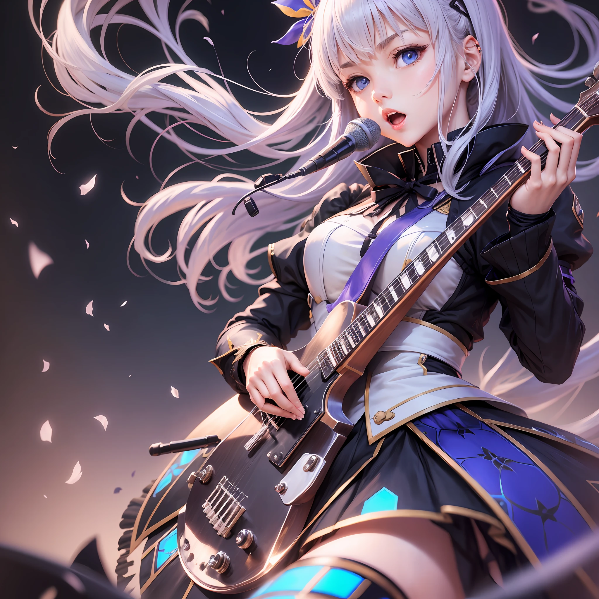 Alice Synthesis Thirty, SAO, singing, perfect face, beautiful proportions, microphone to mouth, --auto --s2