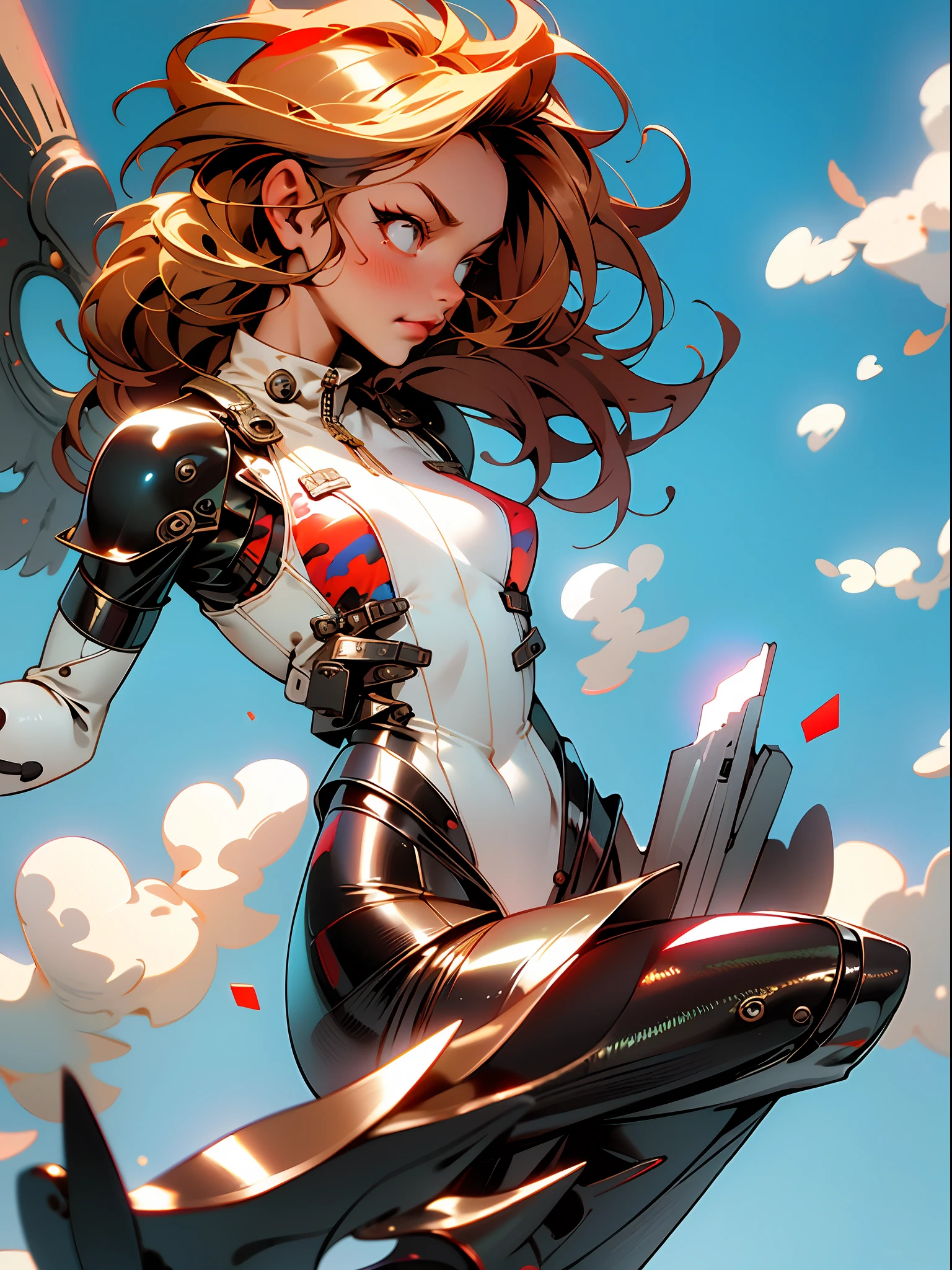(((Red military camouflage pattern)))), ((Best quality)), ((masterpiece)), (detailed: 1.4), (Absurd), paper, colorful line art, perfect face, girl, replace black with silver, black technological mask with paint drained from a white skull, graffitti , shiny tanned skin, sweaty, muscular sculptural body defined, (((whole body))), half-thick naked thighs, closed mouth, muscular body mechanical overalls of camouflaged red fabric and silver open to the navel, generous neckline, ((perfect small breasts)), ((fully camouflaged khaki clothing)), (((ivory hair with moth))), long eyelashes and black heavy makeup, (((niji style --V5)))), close to real, psychopathic, crazy face, sexy pose, technological background giant robot repair station, jaggers, 2 pieces clothing, centralized, scale to fit dimensions, HDR (High Dynamic Range),Ray Tracing,NVIDIA RTX, Super-Resolution,Unreal 5,Subsurface Dispersion, PBR Texture, Post-processing, Anisotropic Filtering, Depth of Field, Maximum Clarity and Sharpness, Multilayer Textures, Albedo and Specular Maps, Surface Shading, Accurate Simulation of Light-Material Interaction, Perfect Proportions, Octane Render, Two-Tone Lighting, Wide Aperture, Low ISO, White Balance, Rule of Thirds, 8K RAW, Crysisnanosuit
