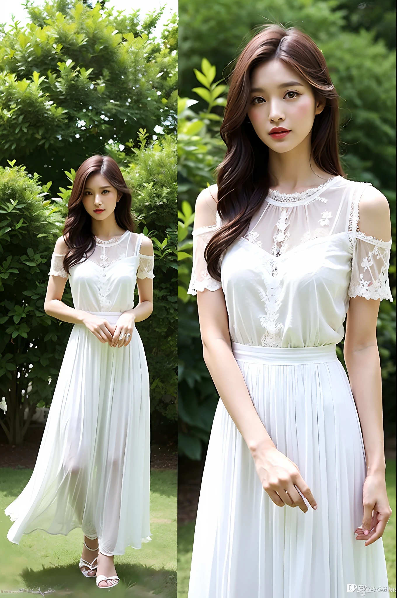 2. Dress comfortably
If you like to show off your sweet side, why not try wearing a comfortable outfit on a hot summer day? Light and airy chiffon dresses and long skirts with lotus lace details are good options because they are comfortable and stylish.