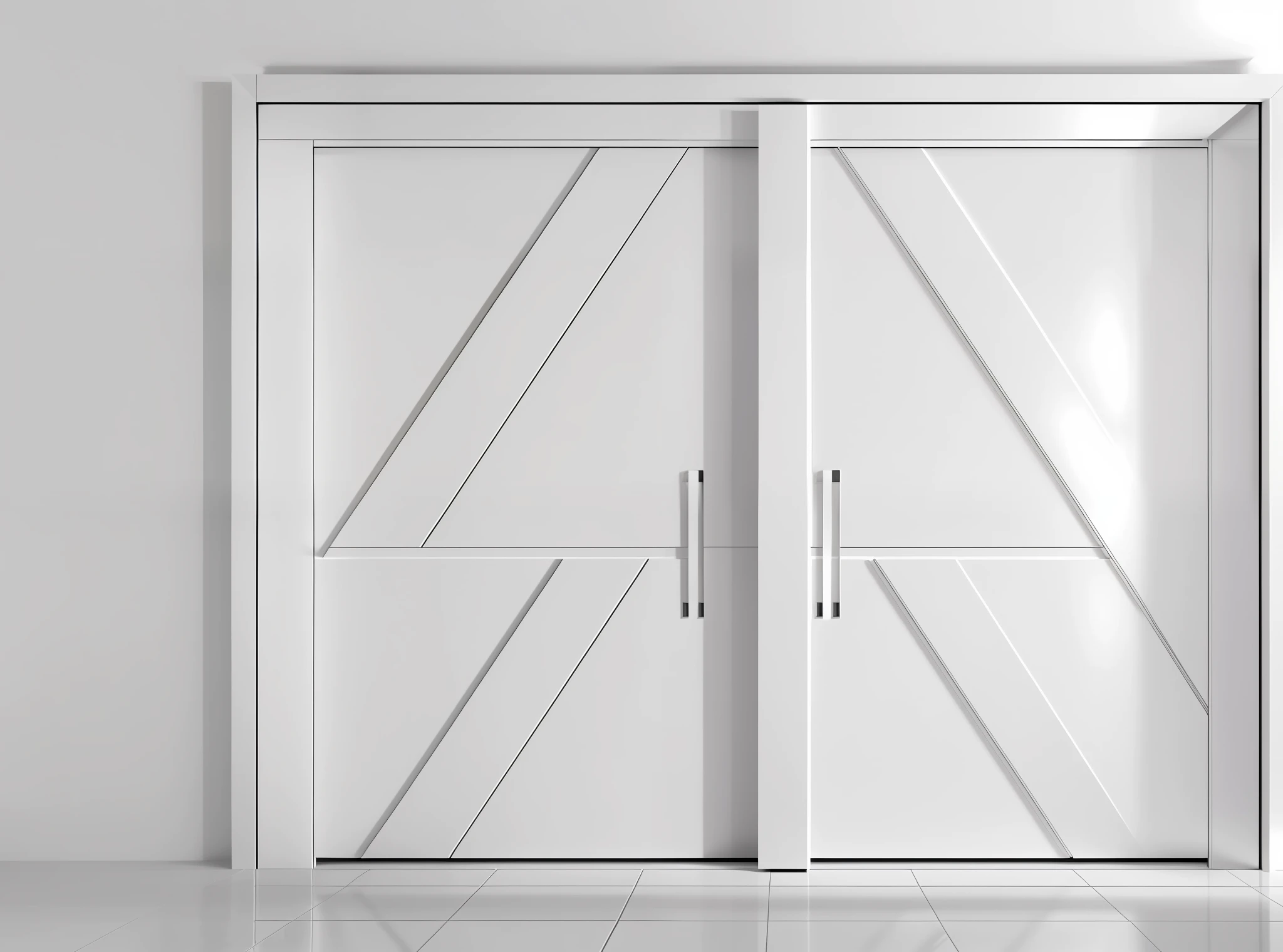 Wide doors, closed, white, futuristic, side sliding opening, best quality, style decoration magazine photography, HD, 4K --auto --s2