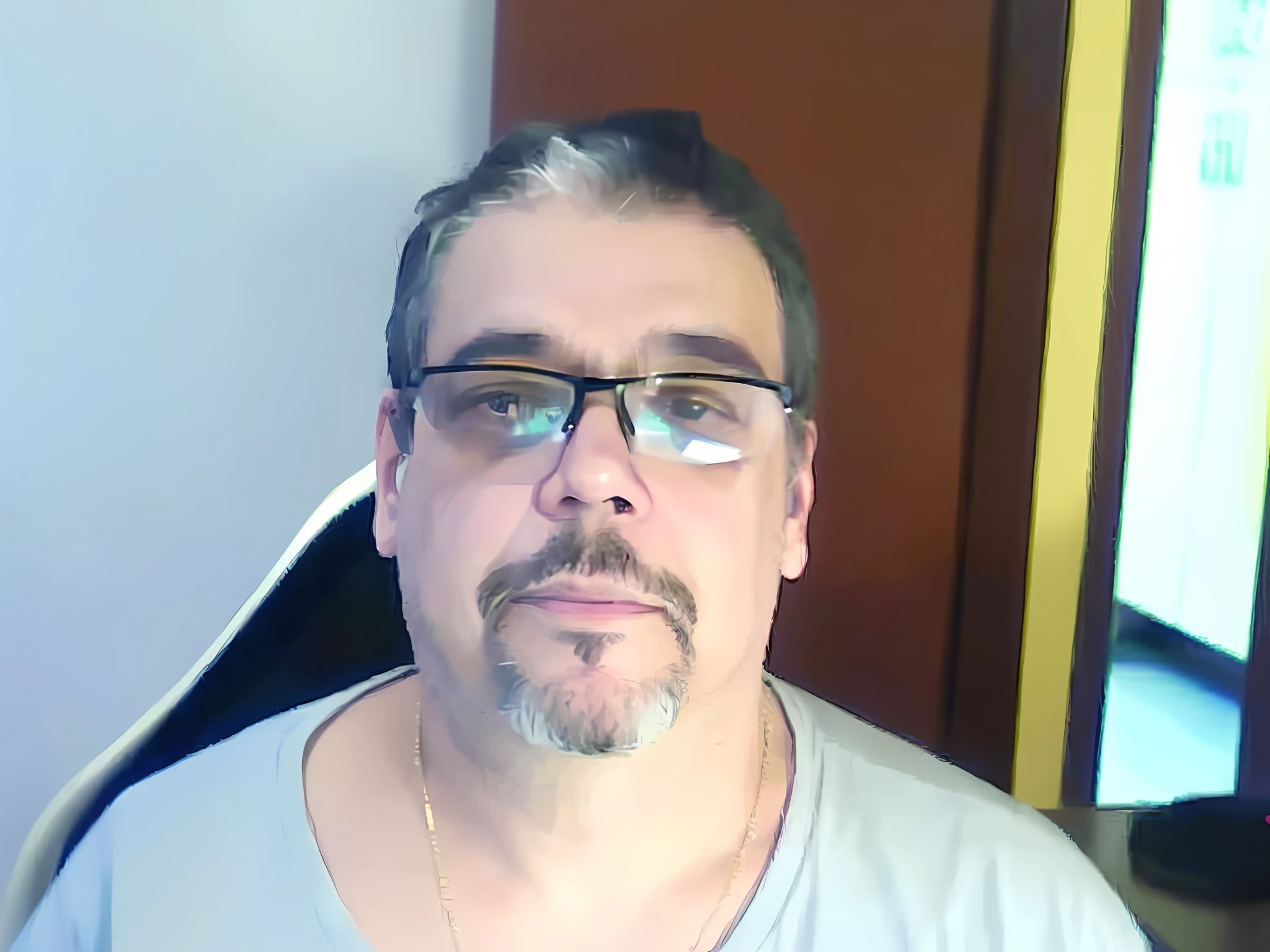 there is a man with glasses and a beard sitting in a chair, david rios ferreira, photo of a 50-year-old white man, with glasses and goatee, profile image, avatar image, about 3 , carmelo blandino, (38 years old), hollósy simon, icaro carvalho, 4 0 years old man