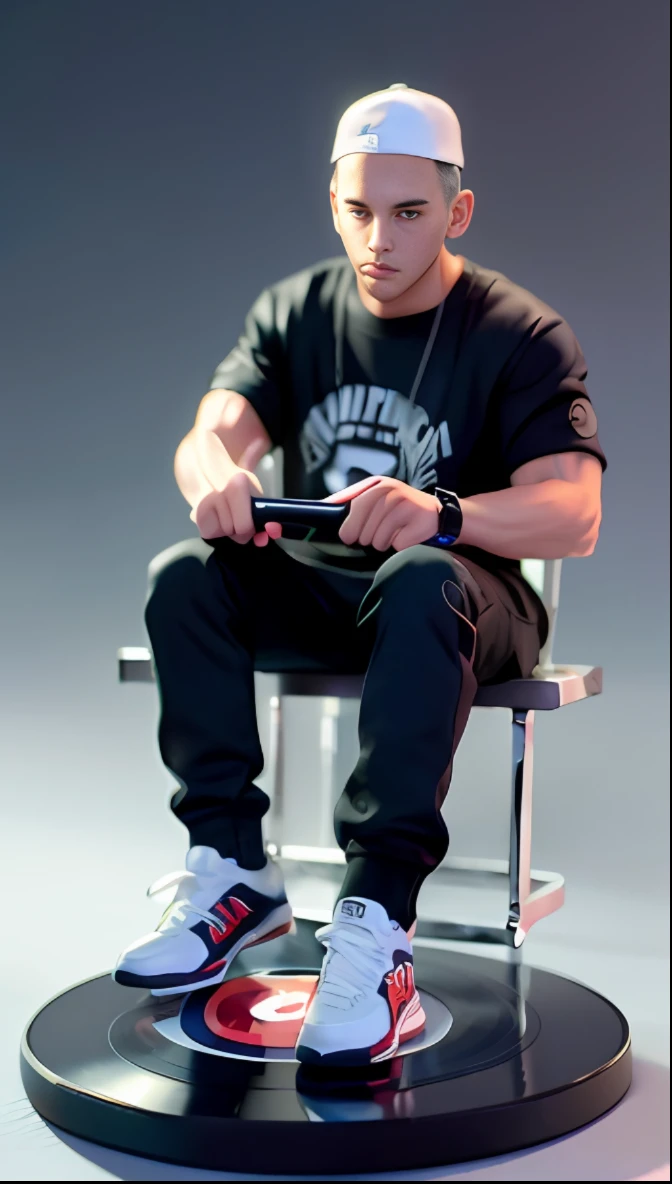 cbzbb, Eminem full body miniature playing cbzbb collectibles, Eminem full body miniature playing collectibles footrest vinyl style disc another reality in excellent quality evolution 8k natural lighting