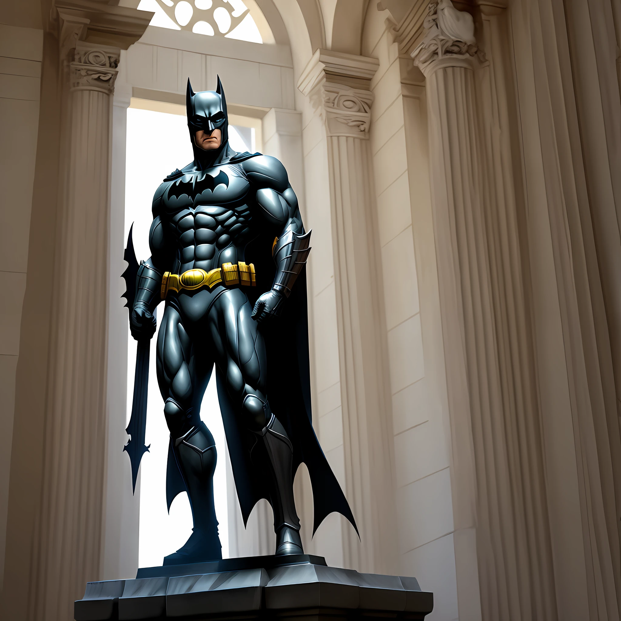 Statue of Batman style statue of Greece