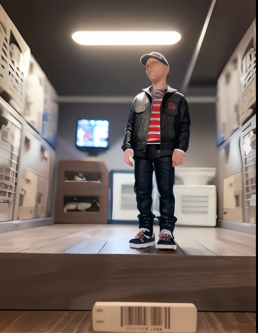 cbzbb, Eminem full body miniature playing cbzbb collectibles, Eminem full body miniature playing collectibles footrest vinyl style disc another reality in excellent quality evolution 8k natural lighting