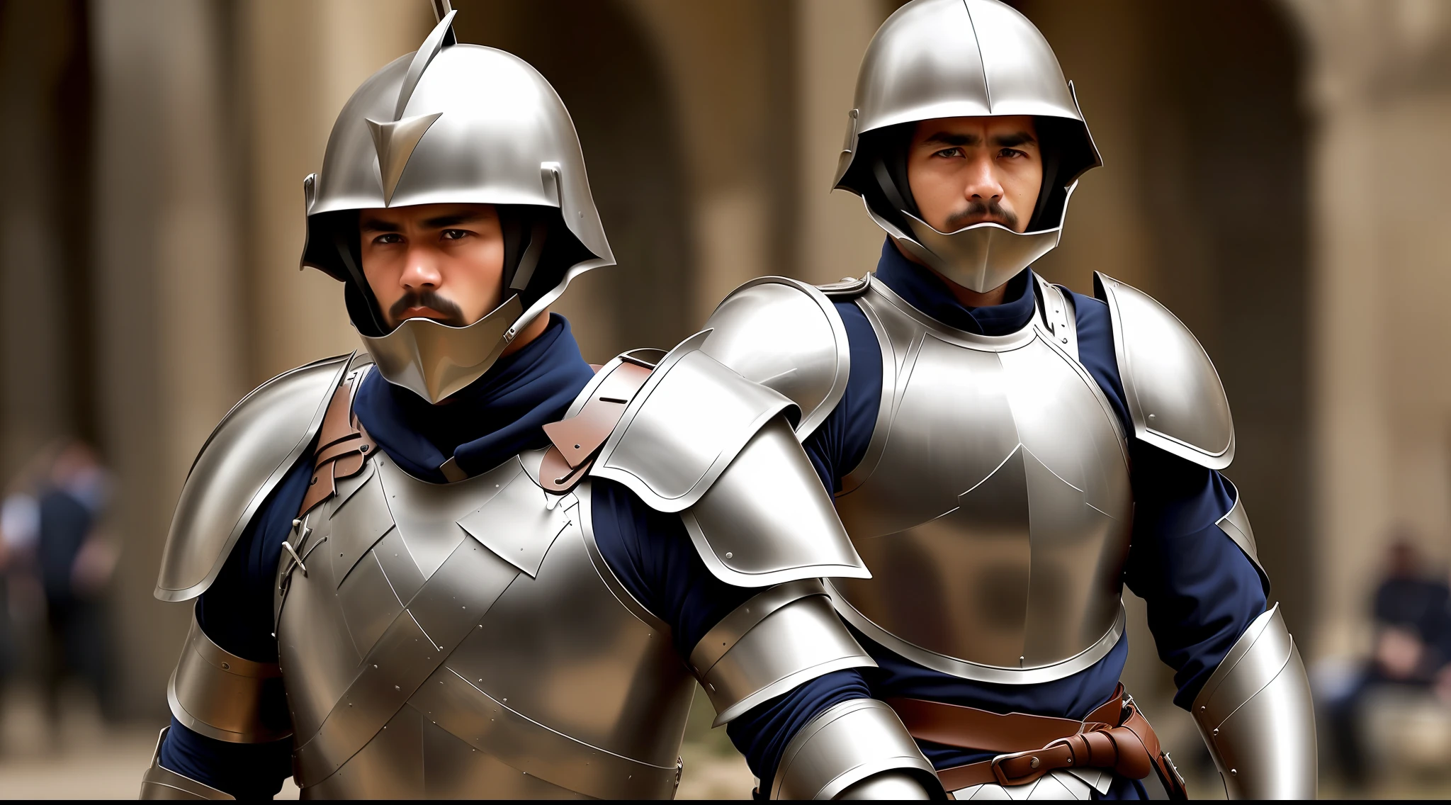 Roman soldier wearing segmentata loric armor