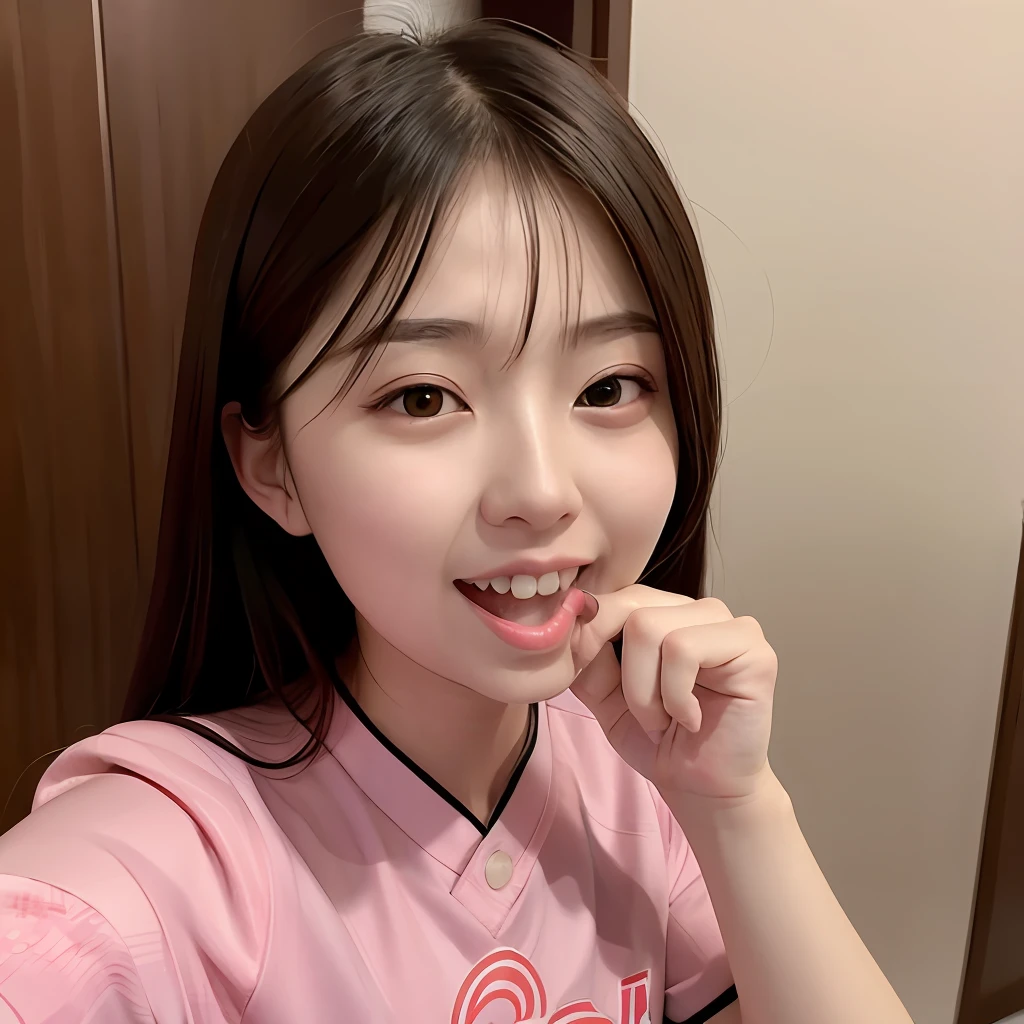 Zhou Shuyi stuck out her tongue