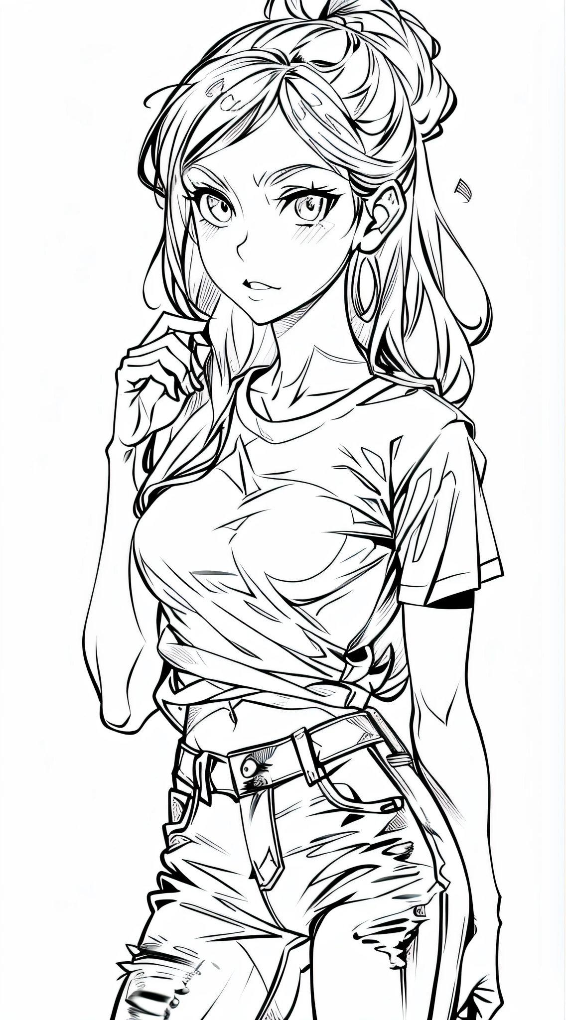 Lineart, Monochrome, drawing, no colors, no shadows, white background, simple background