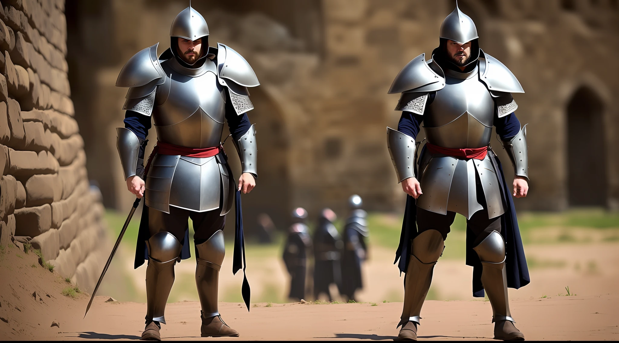 soldiers in medieval armor