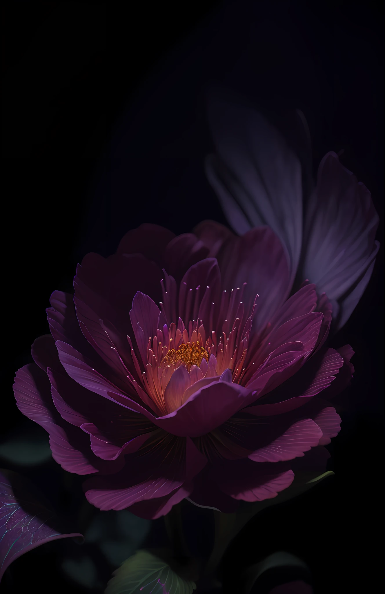 A flower by Casey Weldon, Olga Kvasha, Miho Hirano, hyperdetailed intricately detailed gothic art trending on Artstation triadic colors Unreal Engine 5 detailed matte painting, deep color, fantastical, intricate detail, splash screen, complementary colors, fantasy concept art, 8k resolution, gothic deviantart masterpiece, (dark shot:1.4), art by greg rutkowski and artgerm, soft cinematic light, adobe lightroom, photolab, hdr, intricate, highly detailed, (depth of field:1.4)