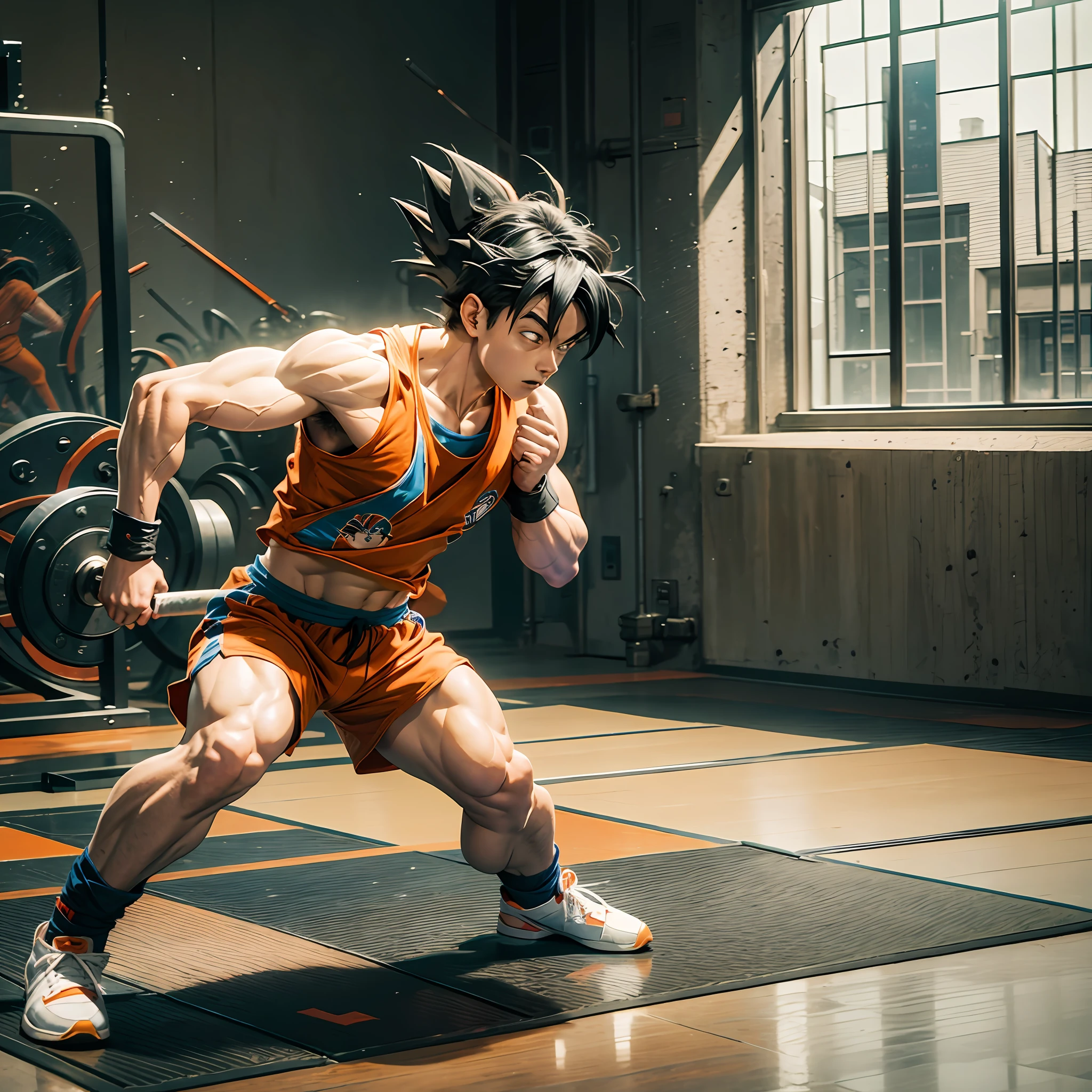 Goku doing gym --auto --s2