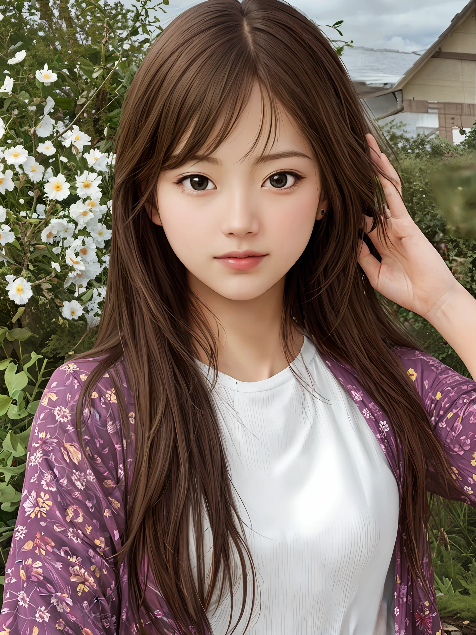 cute girl photo realistic