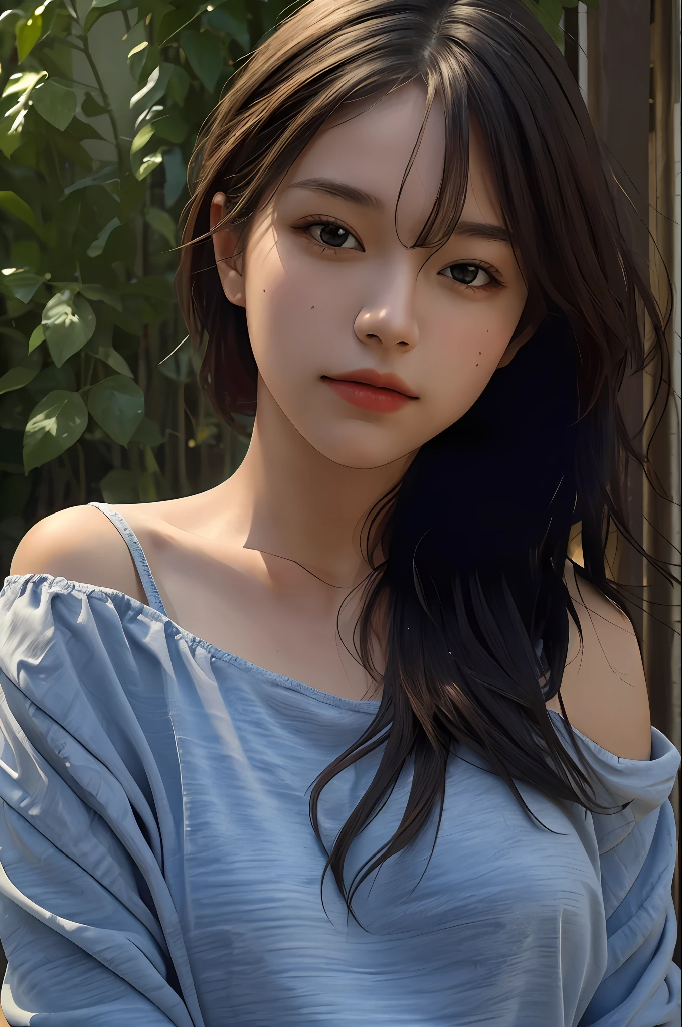 Best quality,masterpiece,ultra high res,(photorealistic:1.4),1girl,shoulder,charming,Looking at the camera,