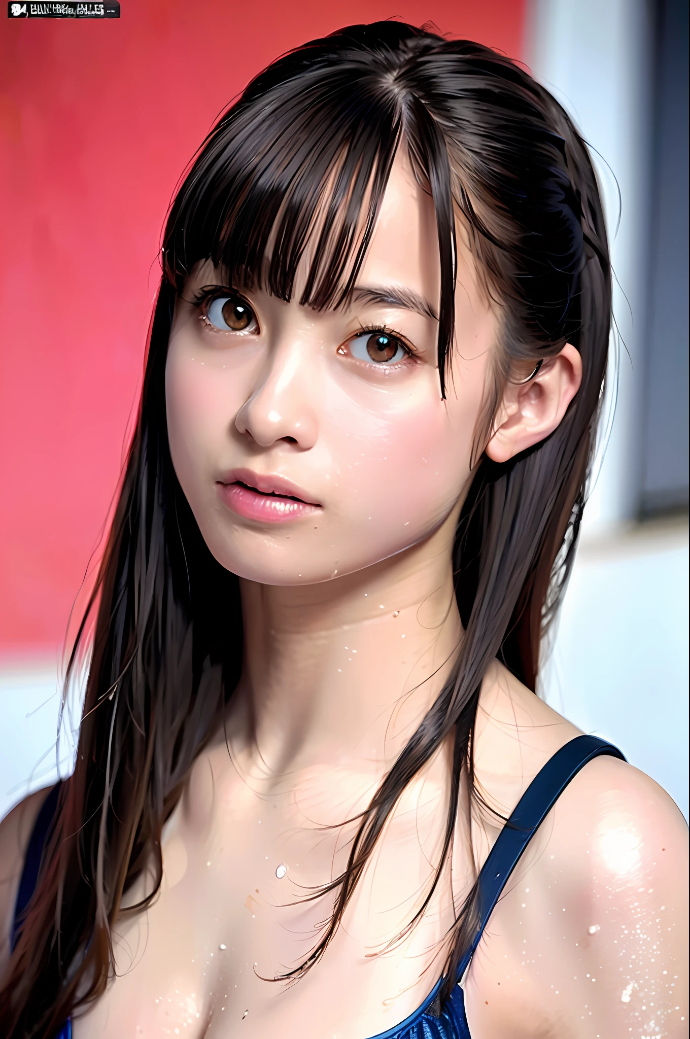 Best quality, masterpiece, ultra high res, (photorealistic:1.4), raw photo, 1girl, DARK hair, shiny skin, WET BODY, dramatic lighting, full body, bitch, micro bikini, huge breasts