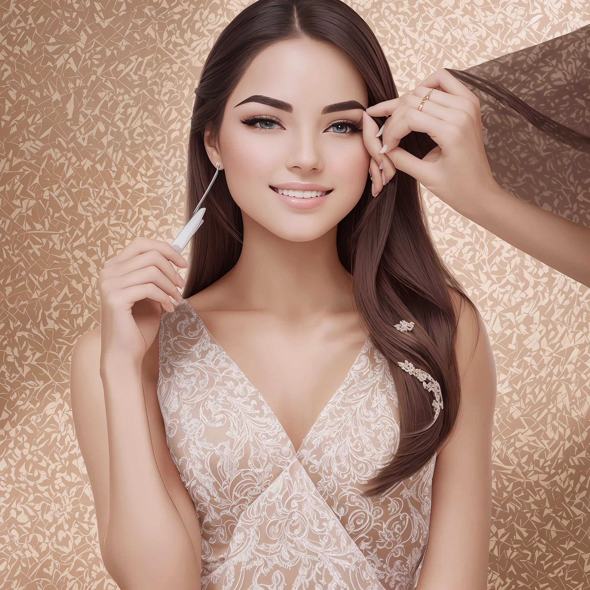 To convey professionalism and highlight the services offered, you can opt for a background image with an elegant and well-lit environment, such as a modern and sophisticated beauty salon. Another option would be to use images related to the services mentioned, such as a photo of well-defined eyebrows, silky hair and elegant hairstyles. The important thing is to choose an image that conveys trust and arouses the interest of customers in relation to the services offered. --auto --s2
