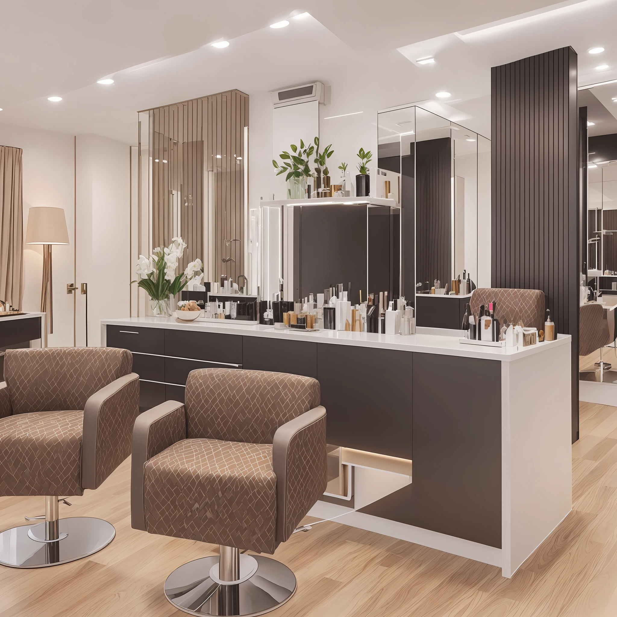 To convey professionalism and highlight the services offered, you can opt for a background image with an elegant and well-lit environment, such as a modern and sophisticated beauty salon. Another option would be to use images related to the services mentioned, such as a photo of well-defined eyebrows, silky hair and elegant hairstyles. The important thing is to choose an image that conveys trust and arouses the interest of customers in relation to the services offered. --auto --s2