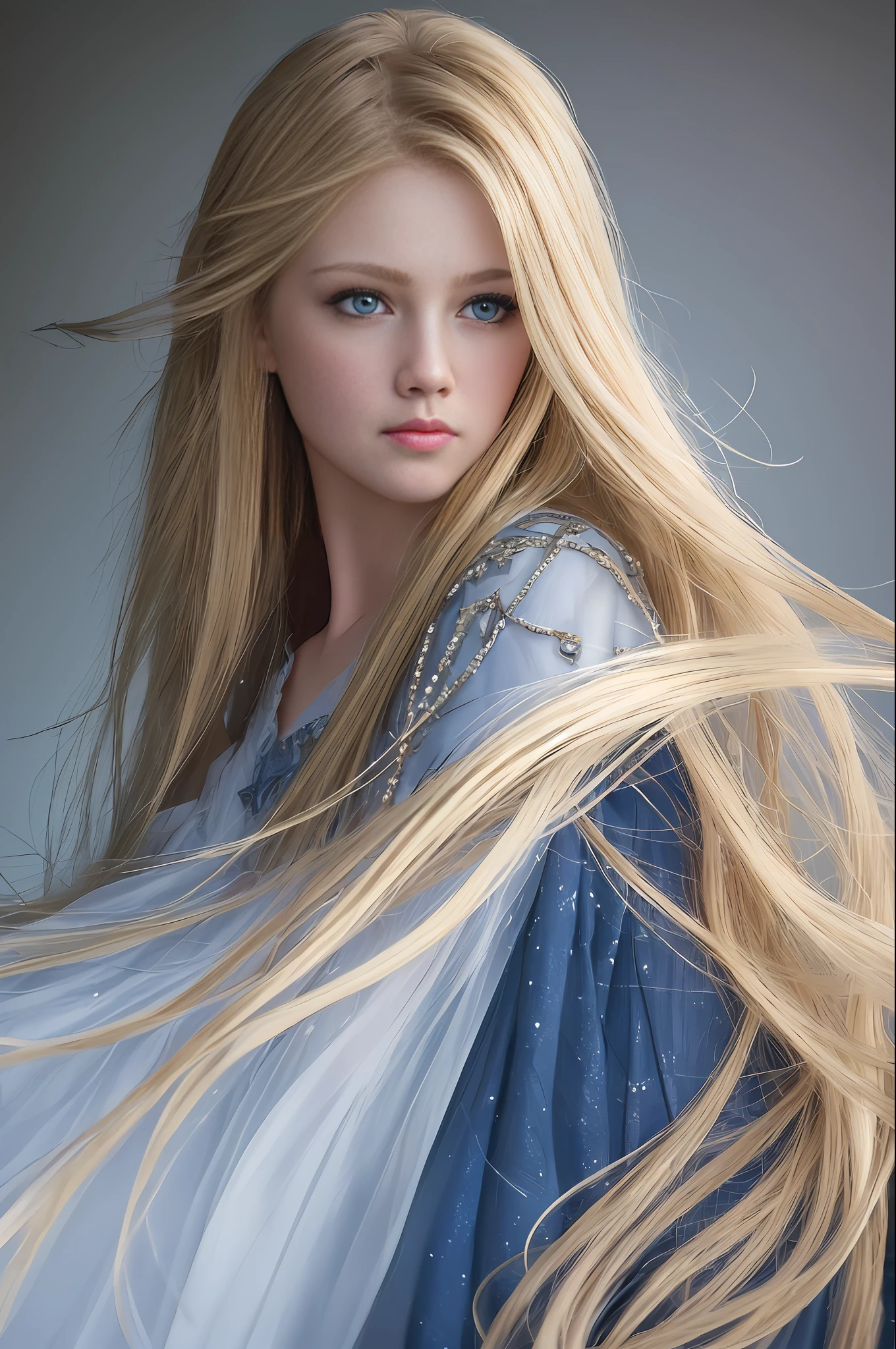 ((((Show at another angle))))high quality, best quality, photo-realistic, raw-photo, realistic, ultra realistic 8k cg, ultra-detailed, high definition, masterpiece, 1girl, long hair, blonde hair, blue eyes, detaile face and eyes, close-up, intricate details, detailed texture, finely detailed,