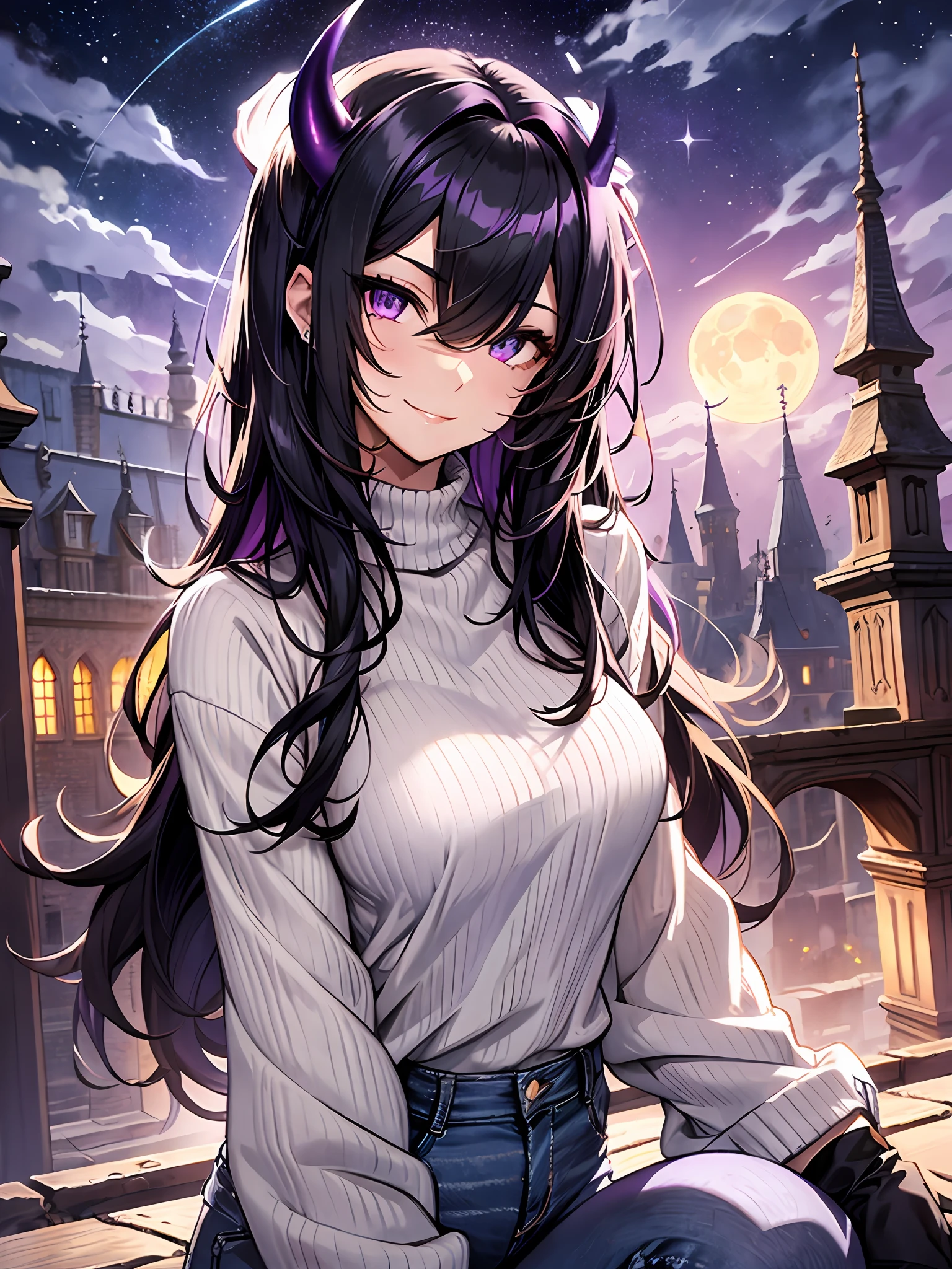 purple demon horns