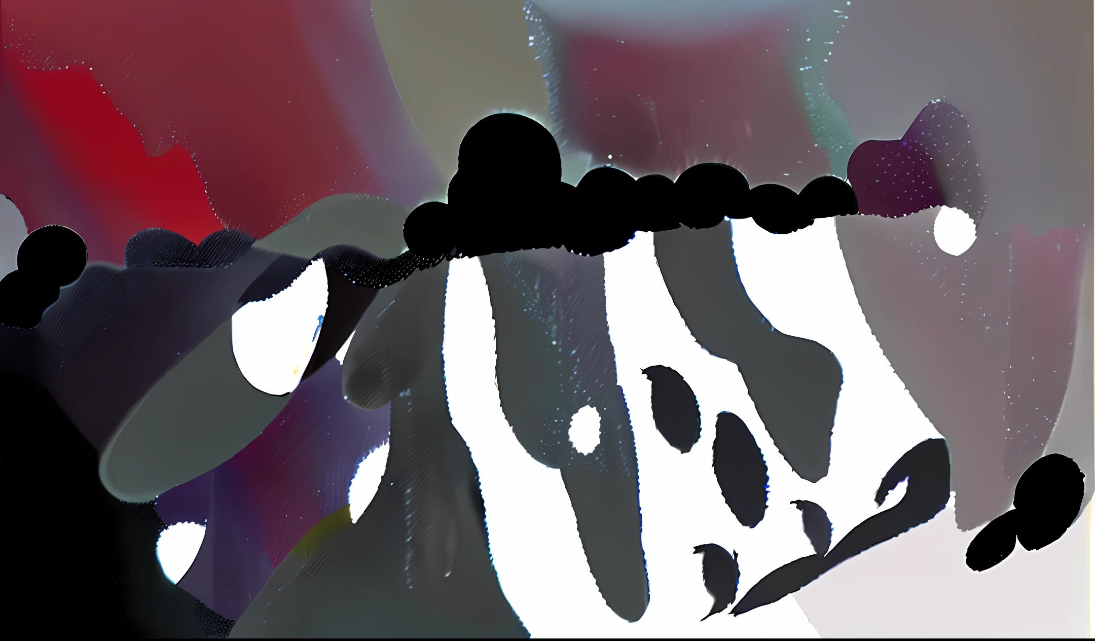 rabbit with gray fur, black and white spots using entropy