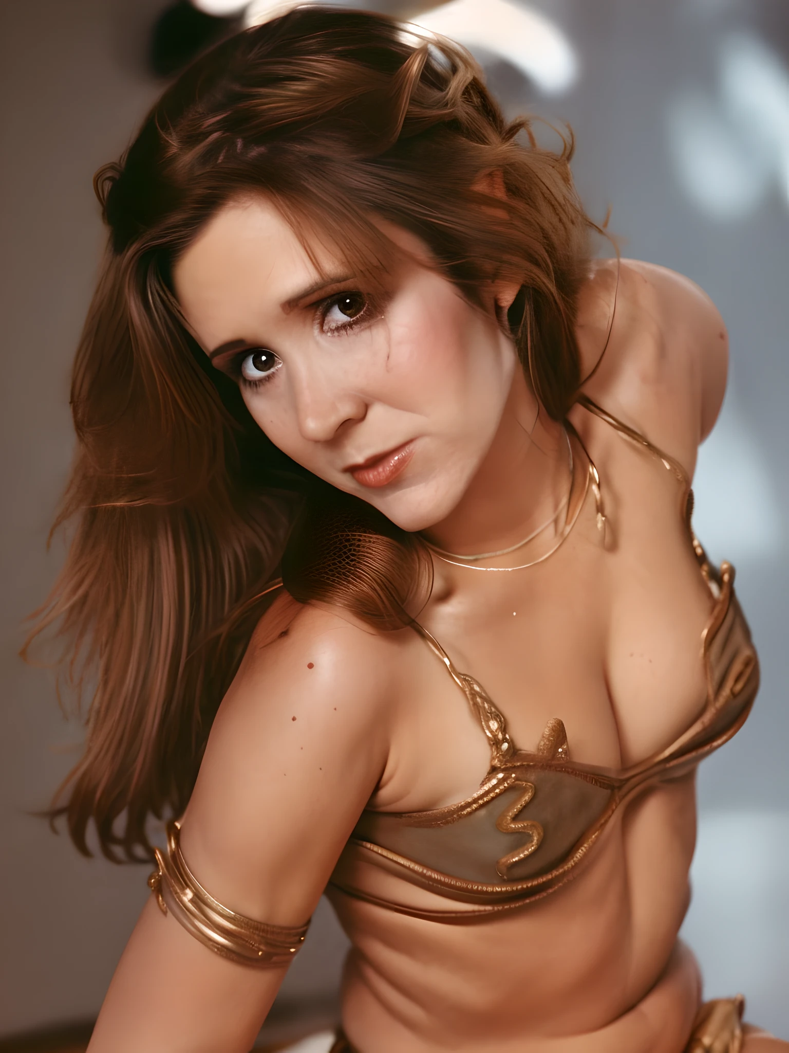 photo by Carrie Fisher ((braless)) walking down a street, completely naked, (1970s) very high quality RAW photography, detailed background, intricate, exquisite details and textures, highly detailed, ultra detailed photography, warm lighting, artstation, 4k, sharp focus, high resolution, detailed skin, detailed eyes, 8k uhd, dslr, low severe lighting, high quality, film grain, Fujifilm XT3,