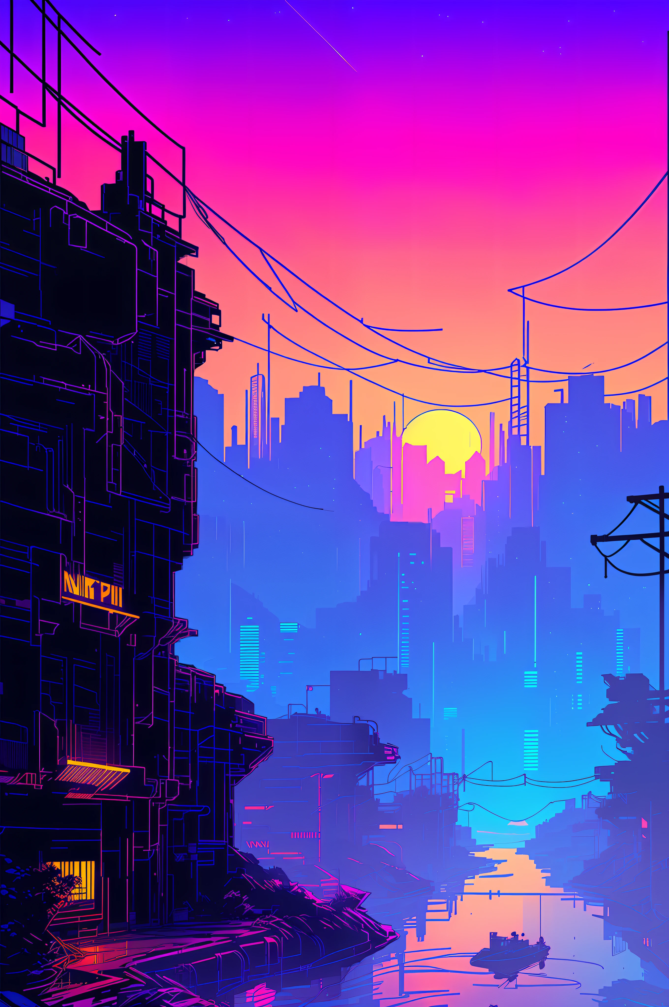 (nvinkpunk:1.2) (snthwve style:0.8) anthro, lightwave, sunset, intricate, highly detailed