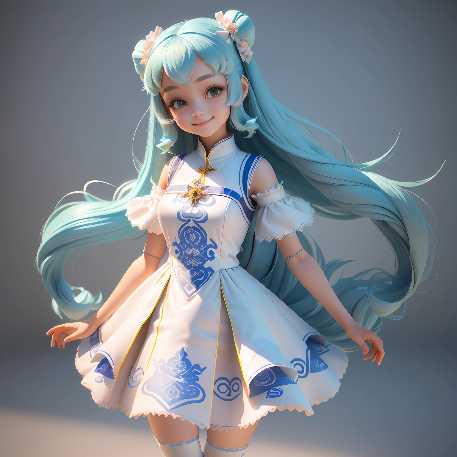 3D, Little Girl, dance, Smile, cute