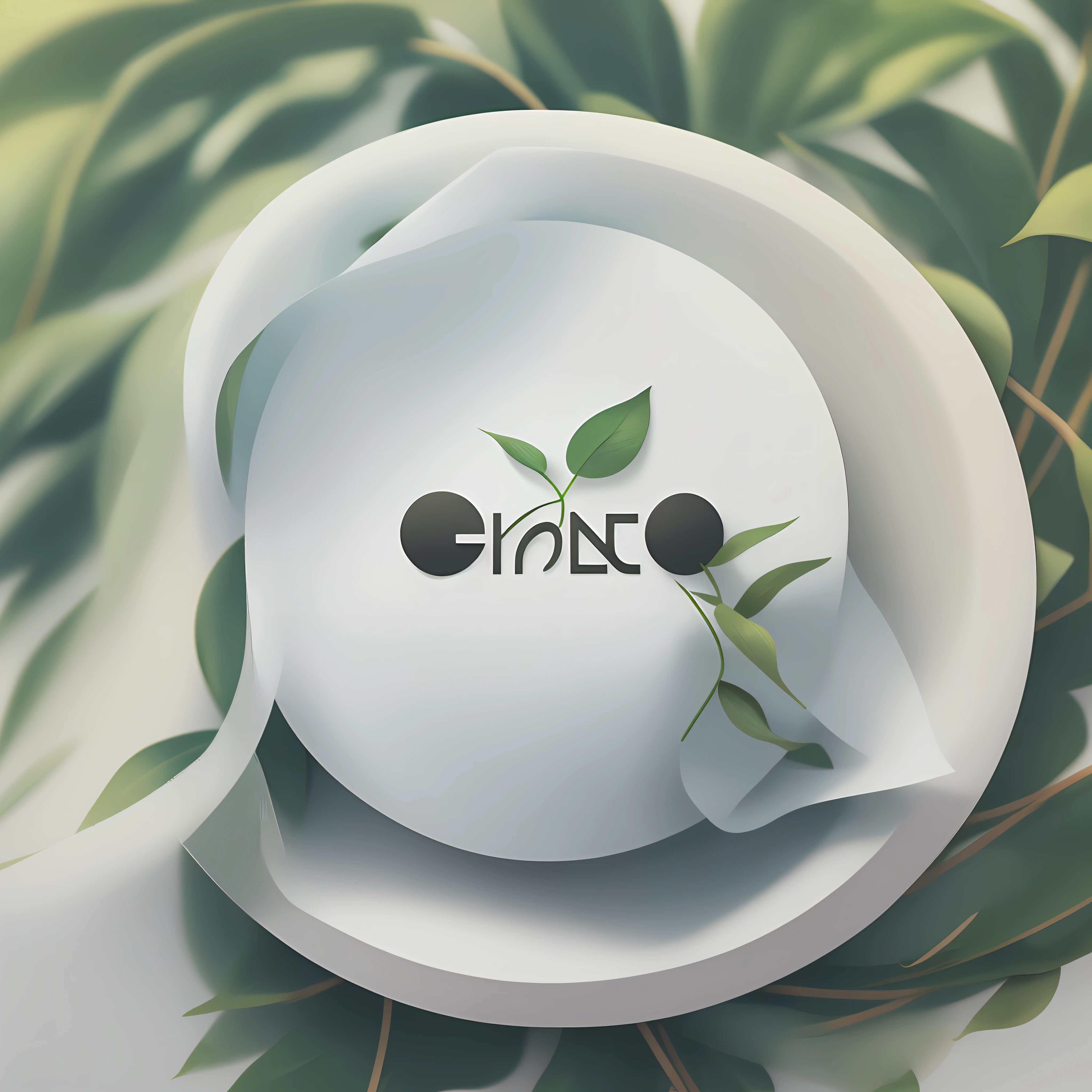 logo, round, downloading, simple, design, inspirational, straight, white background, logo black, plant