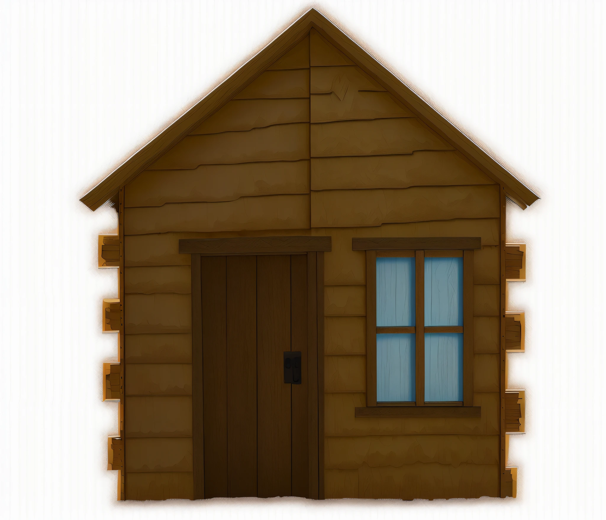 a cartoon picture of a small wooden cabin with a door, log cabin, wooden house, cabin, house background, wooden cottage, cabin in the woods, small houses, tiny house, small buildings, random background scene, simple stylized, cottage, stood outside a wooden cabin, drawn image, wooden houses, old cabin, shed, a brick cabin in the woods --auto --s2