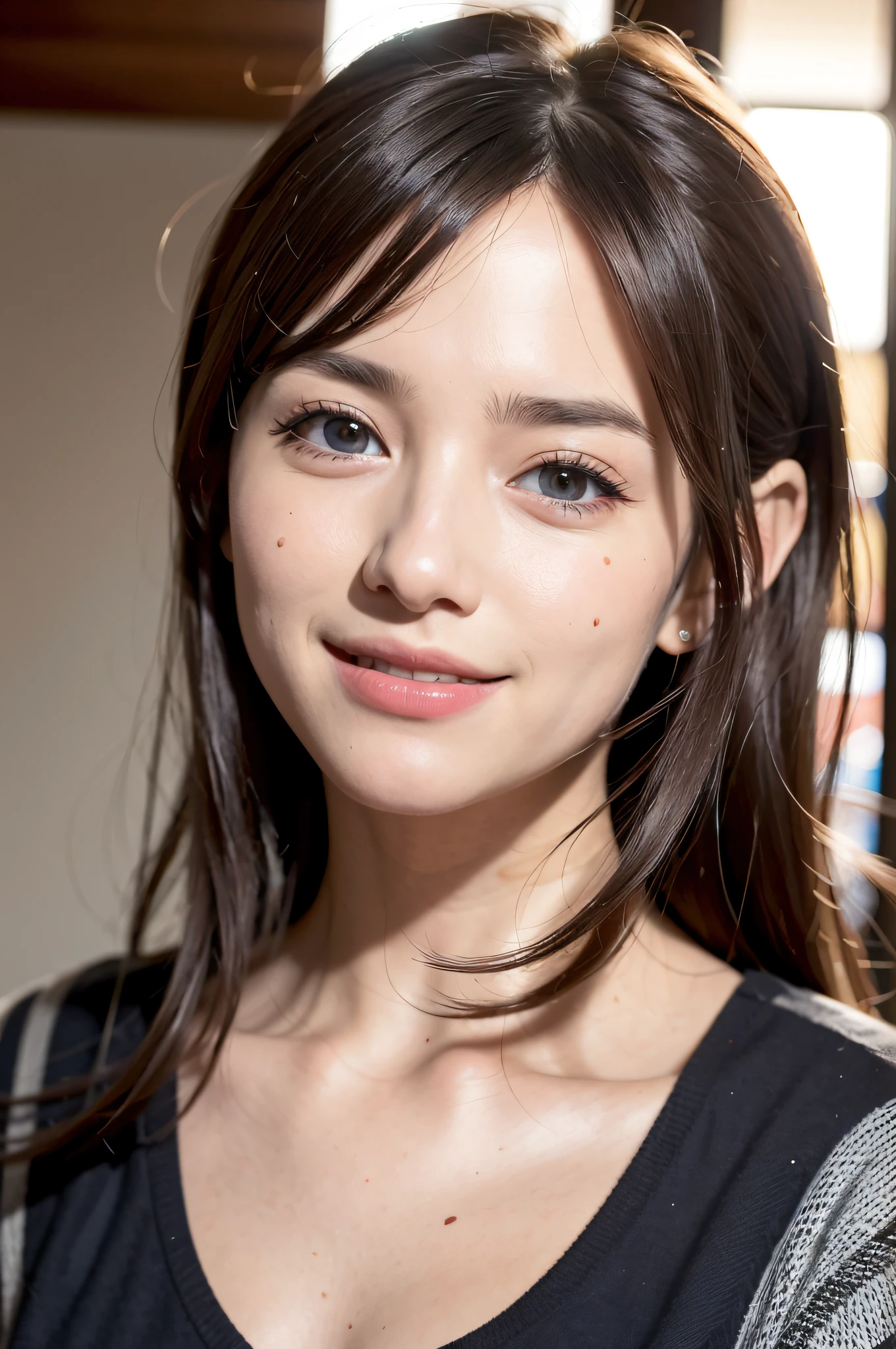 (Realistic, Realistic: 1.37), (8K, RAW Photo, Best Quality, Masterpiece: 1.2), Cute, Ultra Detailed, Heart-shaped Pupils, Physically Based Rendering, Ultra High Resolution, Look at the Viewer, Realistic, Realistic, Solo, Realistic, Best Quality, Very Detailed Face, Very Detailed Eyes and Face, Beautiful Detailed Eyes, Ridiculous, Incredibly Ridiculous, Haunting Smile, Boyish Look, Messy Hair, Floating Hair, pureerosface_v1 :0.2, close-up of face