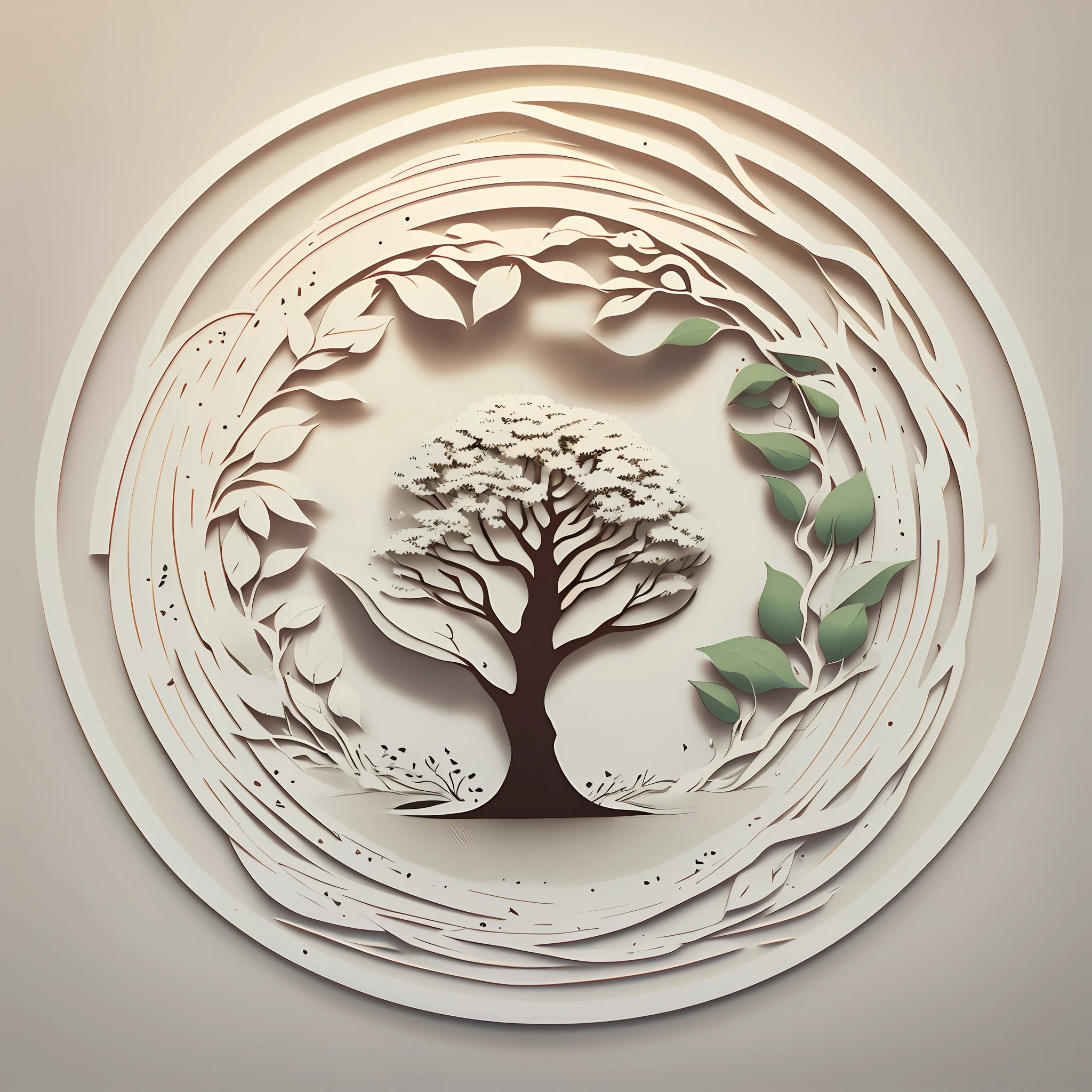 logo, circle, illustration, downloading, simple, design, inspirational, straight, white background, tree