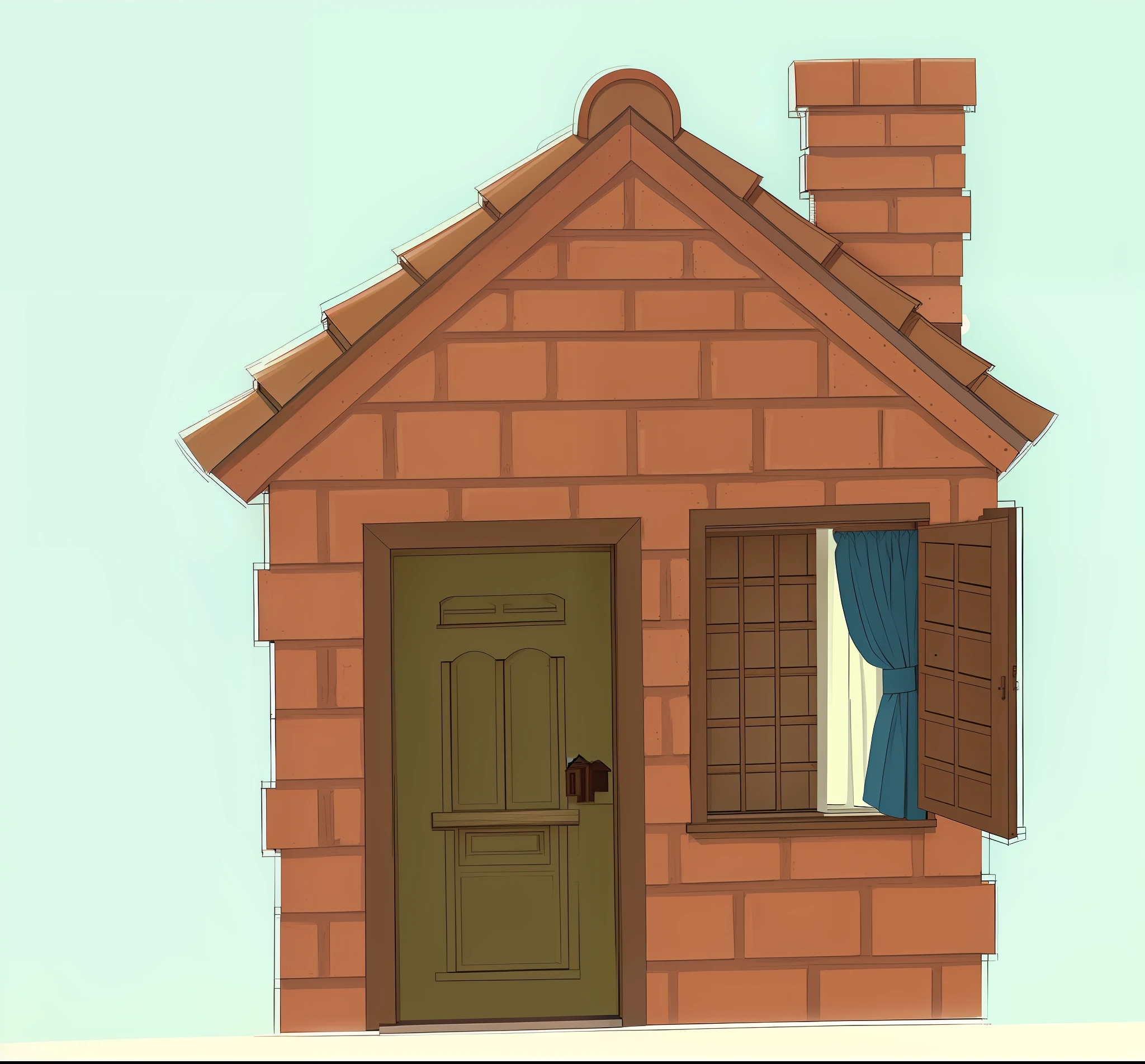 a close up of a brick house with a window and a door, house background, brick, brick building, little cottage, cottage, rounded house and cute character, drawn image, a brick cabin in the woods, small buildings, complete house, my home, small houses, house and home, house illustration, cottage close up, house's and shops and buildings --auto --s2