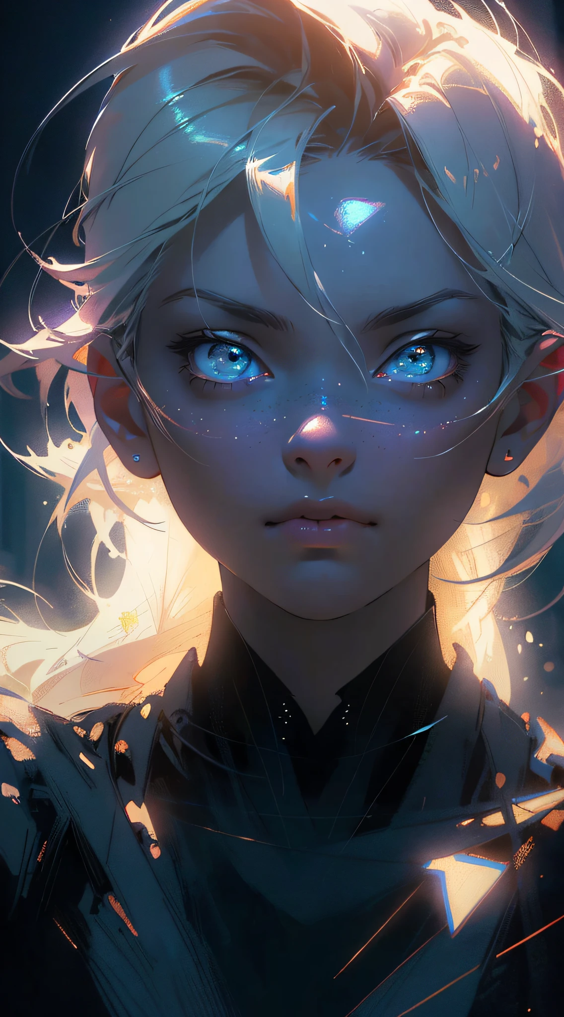 moody lighting, tranquil, calm, glow,masterpiece, best quality,1girl,
(JinxLol:1.2), (ultra photorealistic:1.3), (masterpiece:1.4), best quality, ((realistic)), high quality, ultra detailed, ((Real picture)), ((realistic skin)), ((realistic face)),(illustration:1.05), (beautiful:1.05), (beautiful detailed eyes:1.05), (cinematic light:1.1), light blue highlights, full body