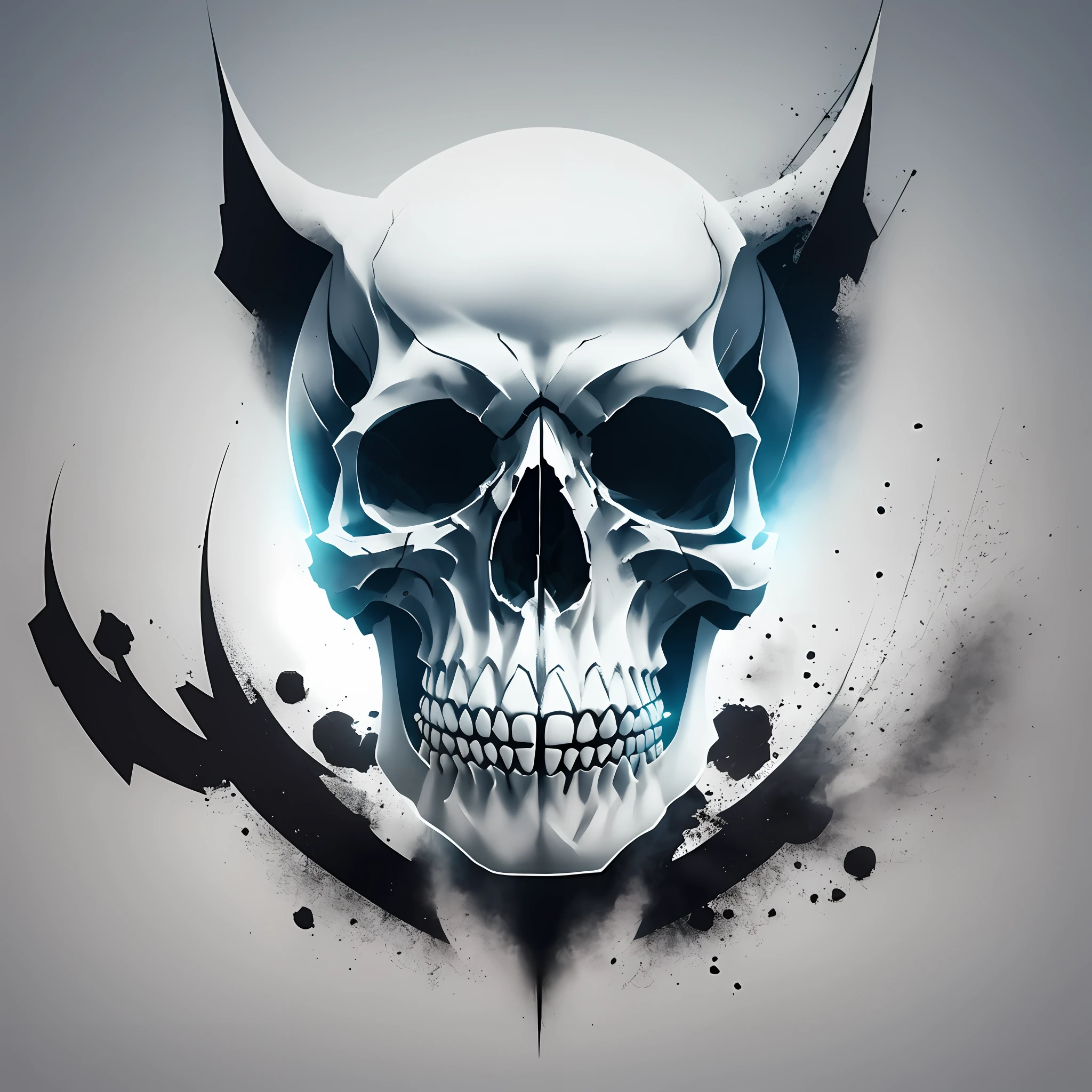 logo, download now, simple, design, inspirational, straight, white background, logo black, skull
