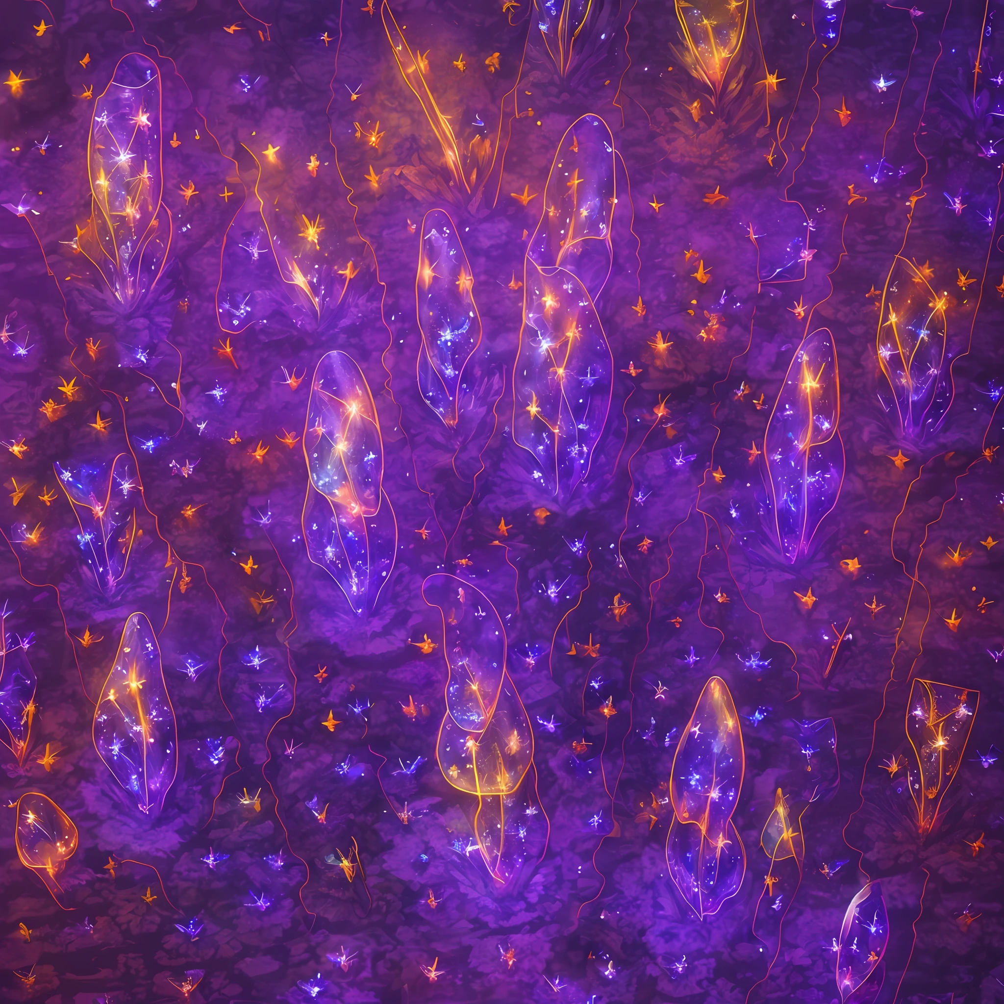 Computer, Extensive landscape ultrasound photography bottle, glass flower, glowing mushrooms, fog, dawn (general view showing transparent flower, mushrooms, glass, reflection),inside the bottle flower, mushrooms, glass, reflected moon, meteor shower, (ultradetailed), burning lighthouse, glass, (detailed), shards, glass (detailed), night night, moon reflection, (1:3), fireflies (1:3), BREAK production art, (cold light source:1.2), (Firefly:1.2), purple,  fire particles, colors, intricate details, volumetric lighting, realistic fantasy BREAK (masterpiece:1.2), (best quality), 4k, ultra detailed, (dynamic composition: 1.4), high detailed, colorful details, (gloomy colors: 1.2), (luminous lighting, atmospheric lighting), gloomy, dark, magical --auto --s2