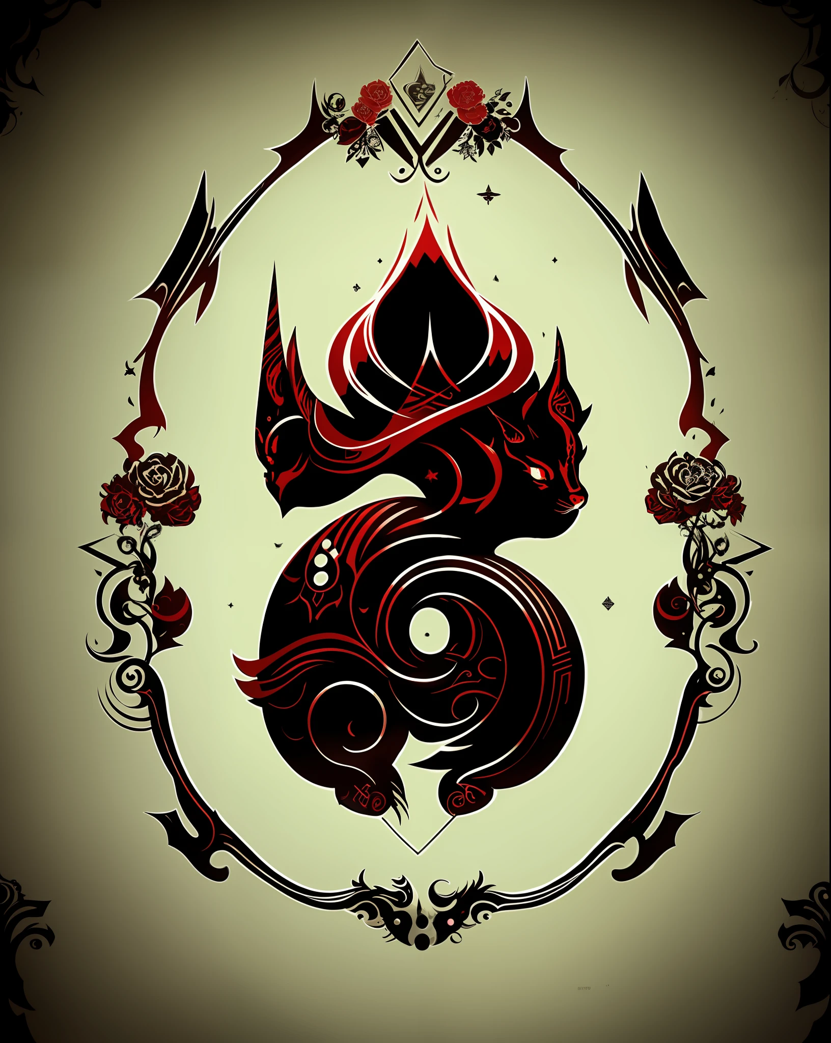 Based on the character Chungus, Chung, red and black designs, Hydro74 style, tattoo designs, concept tattoo designs, very coherent stylized artwork, mysterious art style, inspired by Petros Afshar, art cover illustration, Aum, dark but detailed digital art