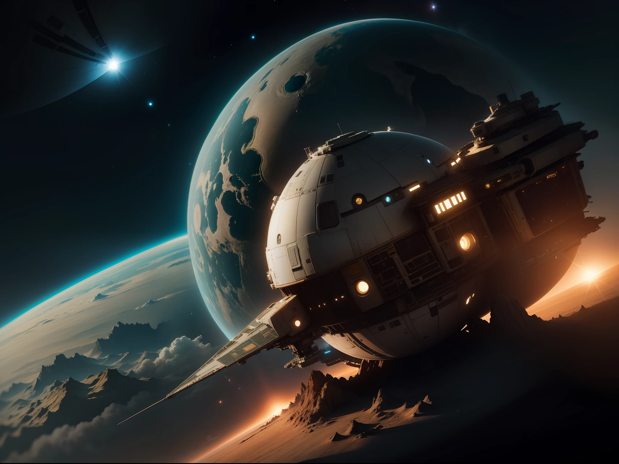 CREATE AN IMAGE OF HUMANS COLONIZING distant star systems