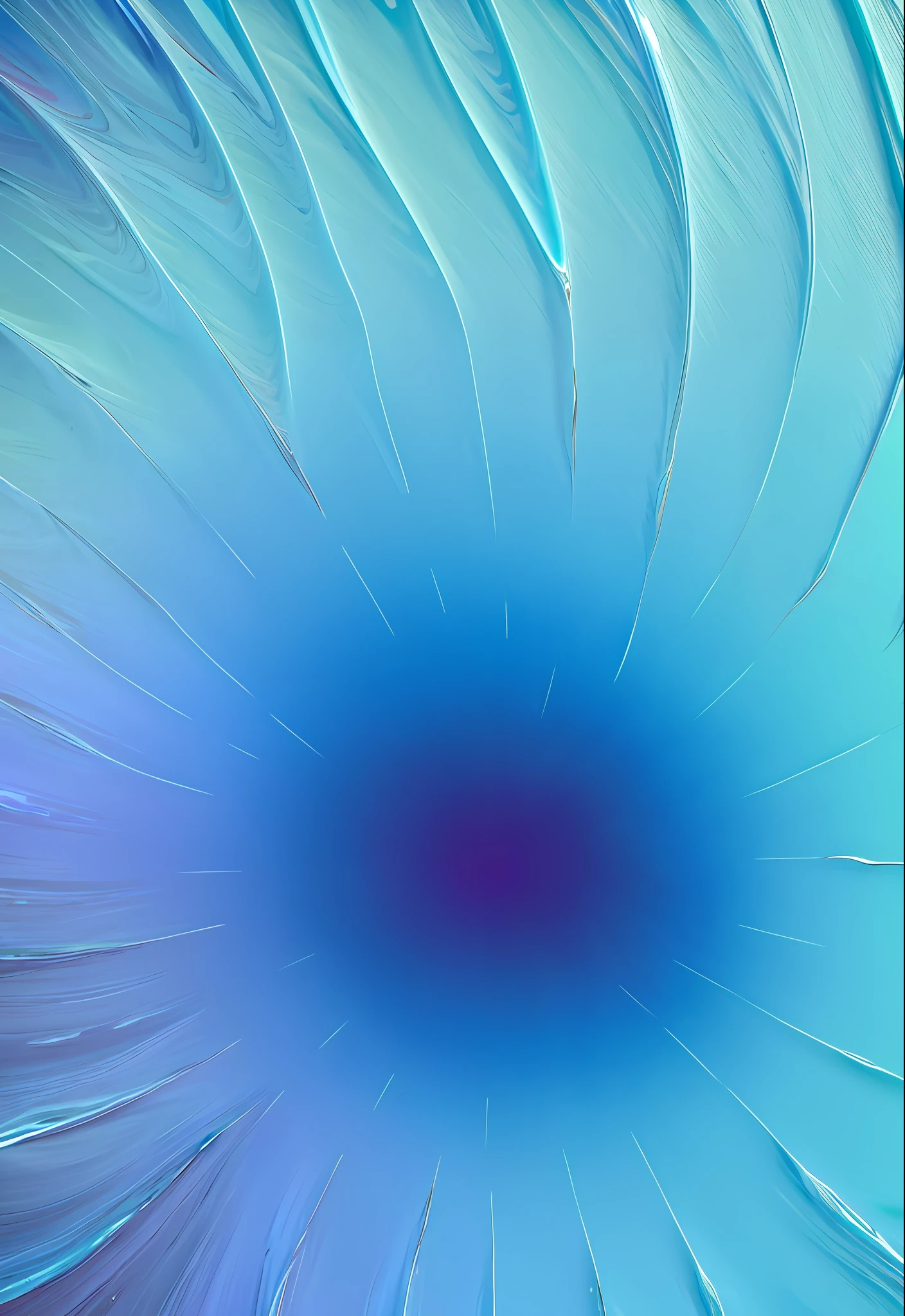 mobile wallpaper, pure color block, blue, dark blue, aurora, natural geometry, gradient, (fluid), shape of genes, high quality, round,