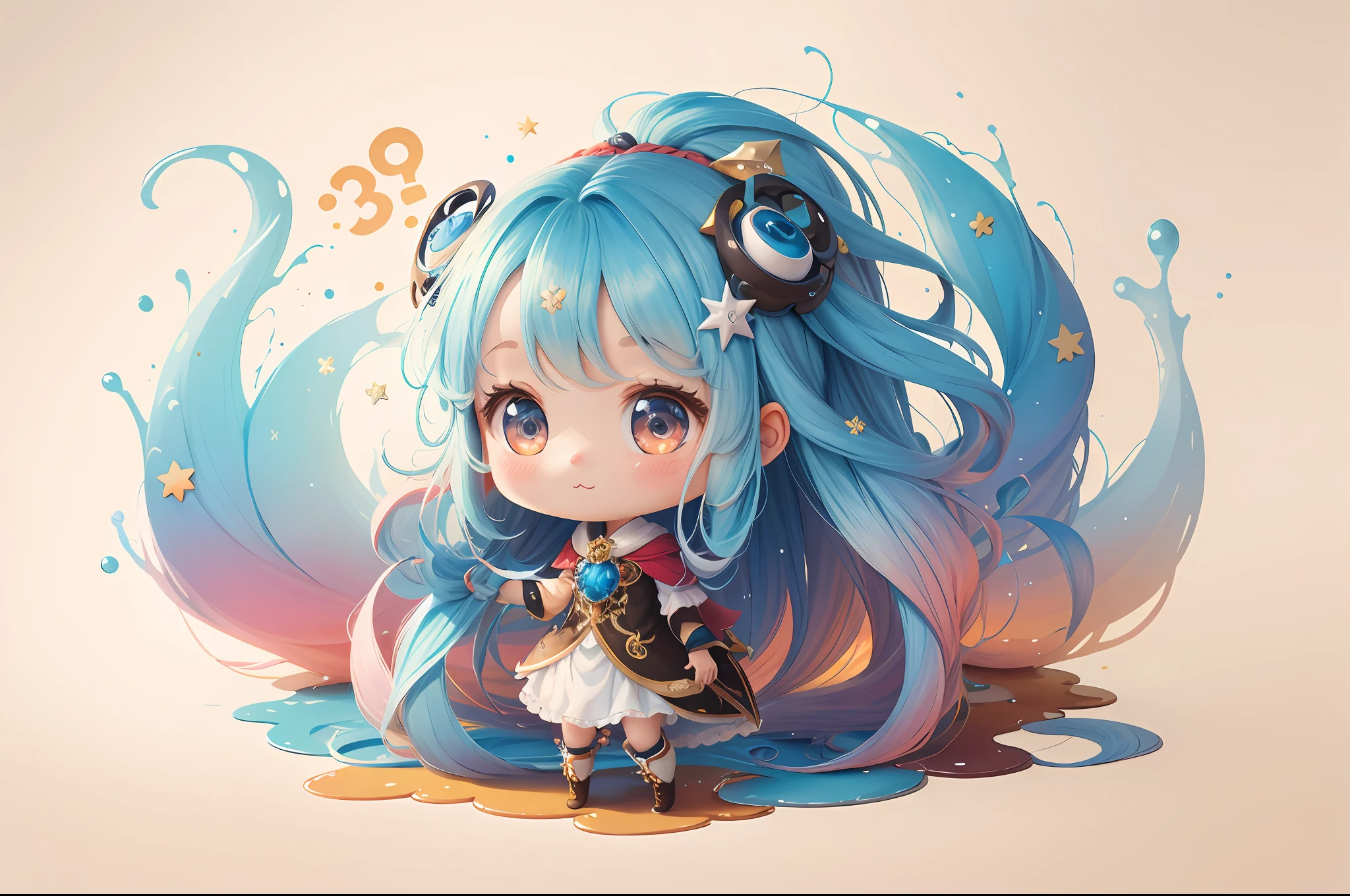 Splash00d, Greer, long hair color, warm background, (cute:1.6)