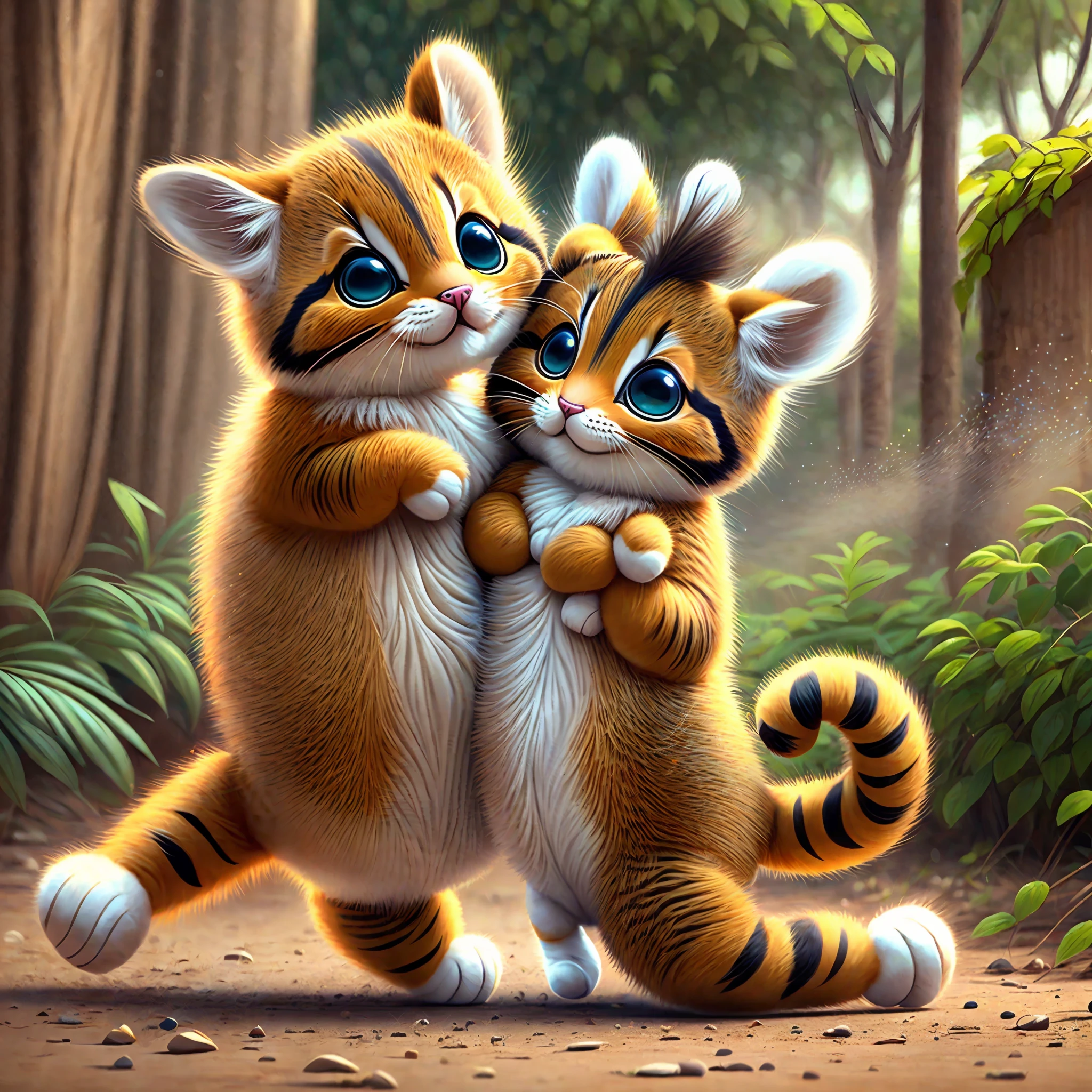 Cute animals dancing happily --auto --s2