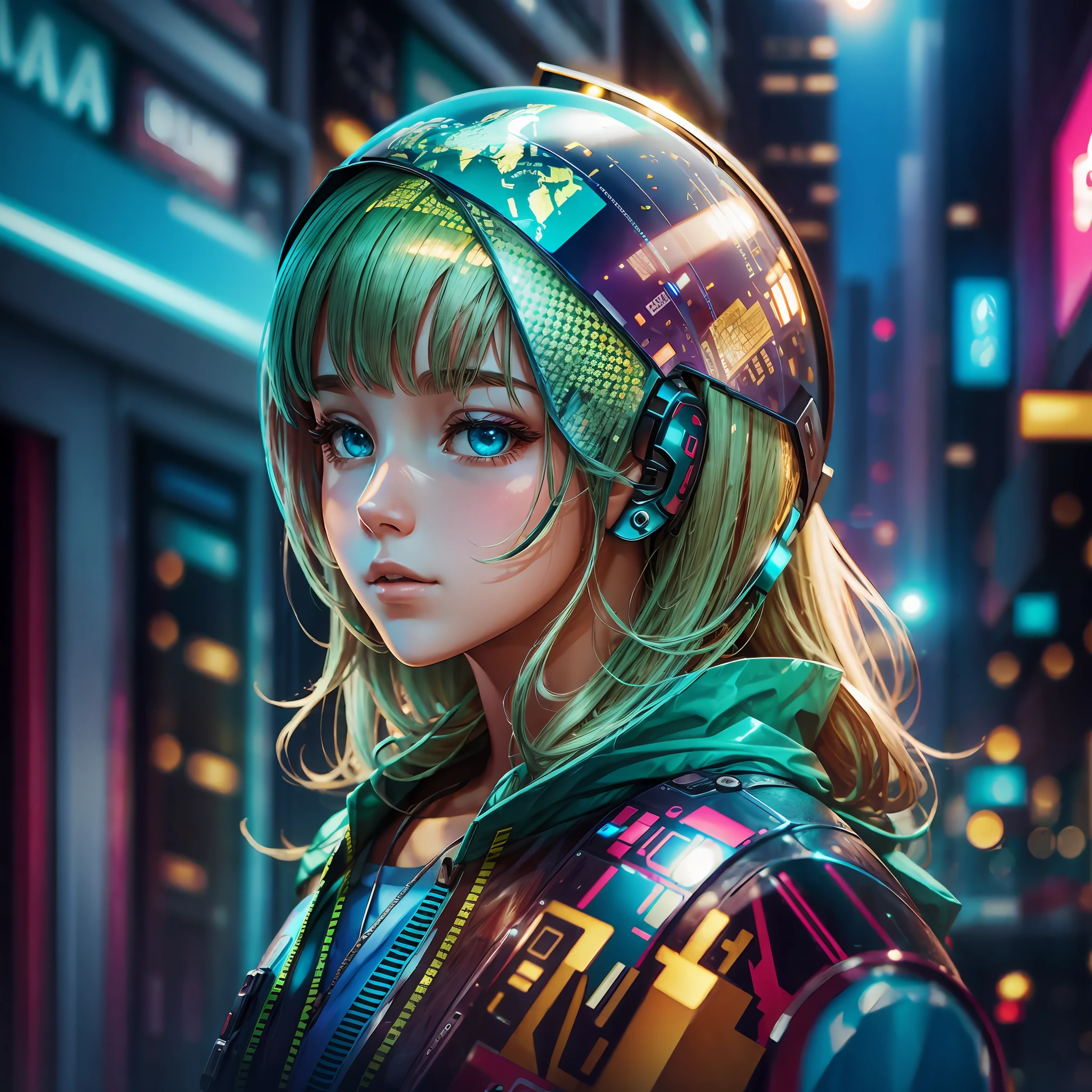 ((beautiful girl (GLOBE AND CELL PHONE IN HAND) and (BLONDE HAIR RED AND GREEN BLUE CLOTHING))) 4K 8K:: realistic::4 cyberpunk::1 --v 4 --quality 2 --auto --s2