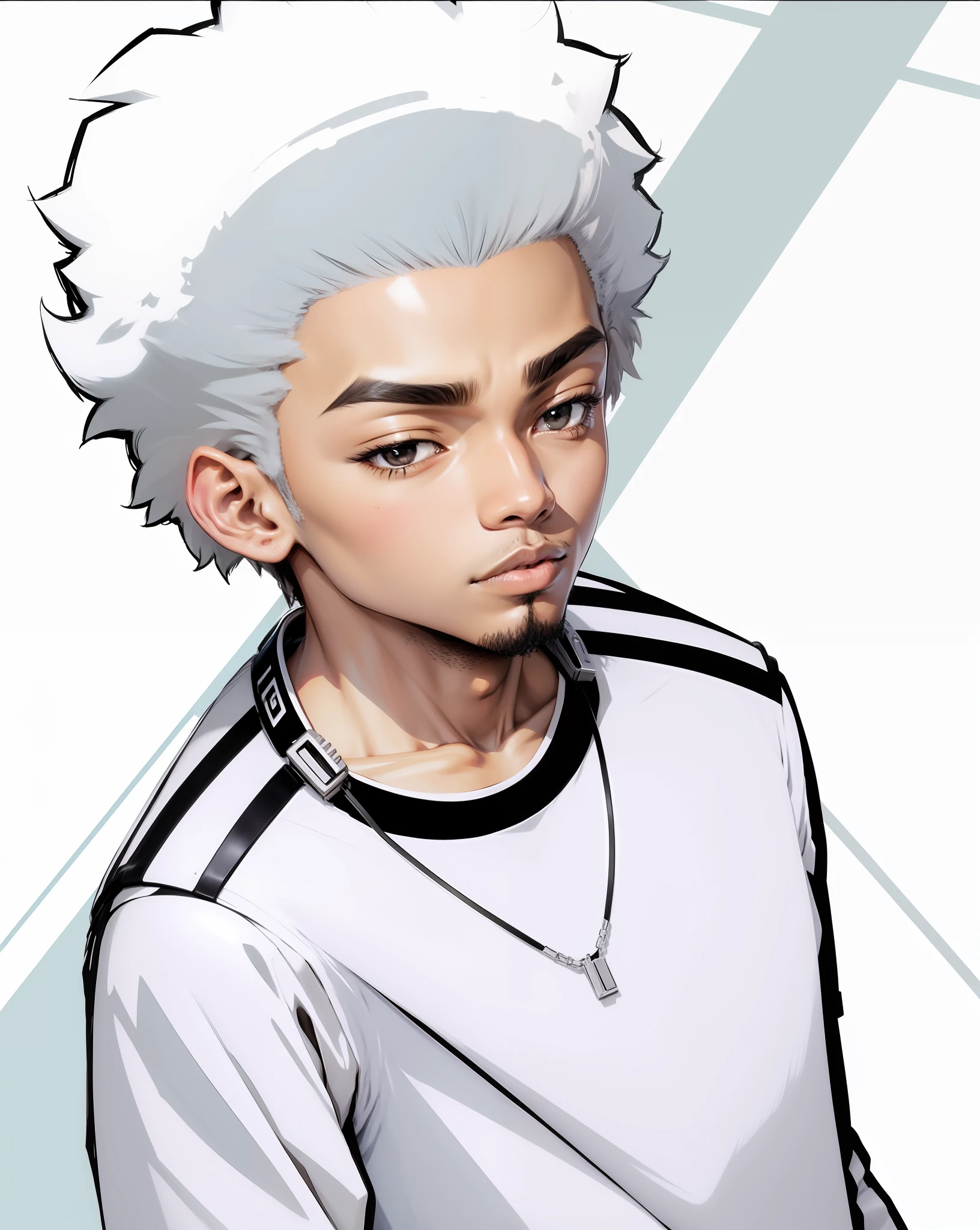 anime, black man, detailed hair, good quality --auto --s2