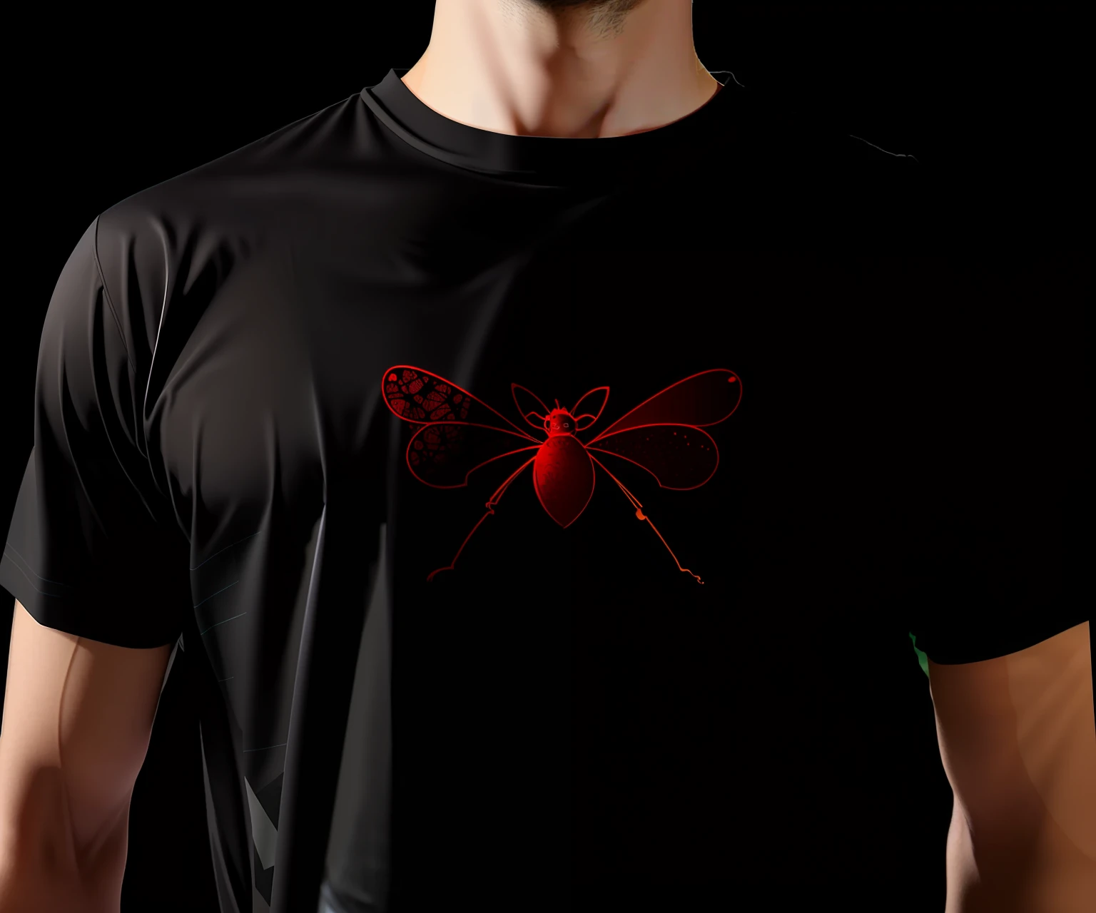 Create a shirt print over an atomic ant