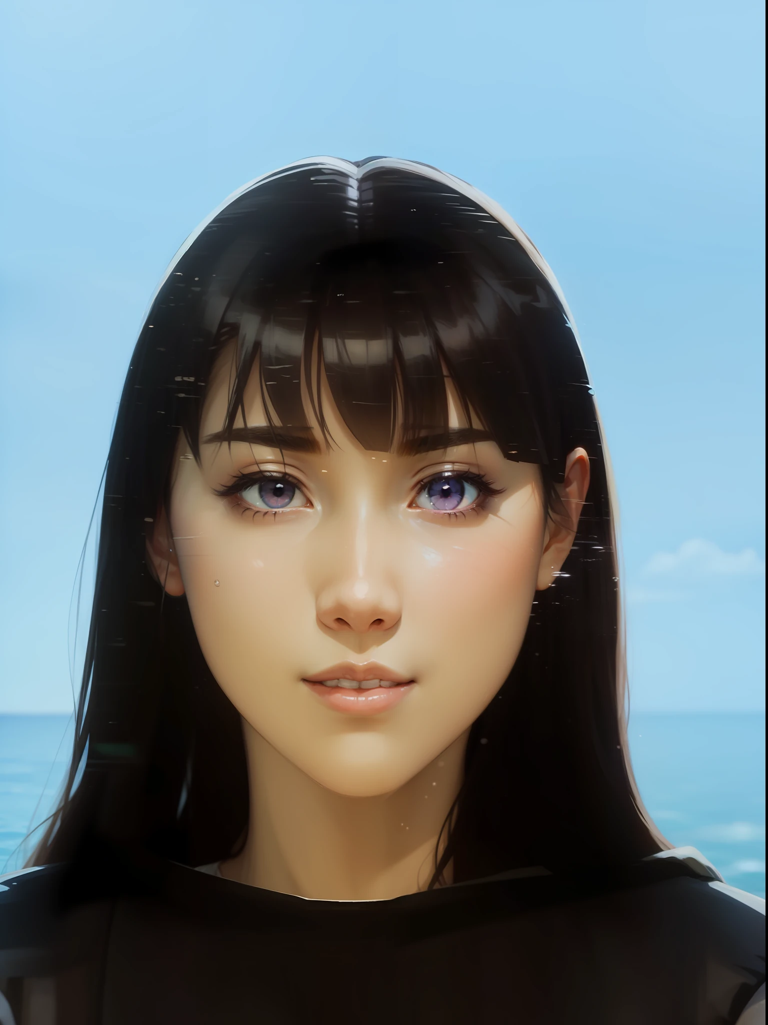 ((masterpiece:1.2)), best quality, Hyuga hinata, pretty face, large_breasts, white shirt, pink skirt, cowboy_shot, looking_at_viewer, light smile, closed_mouth, pool, water, anime screencap --auto --s2