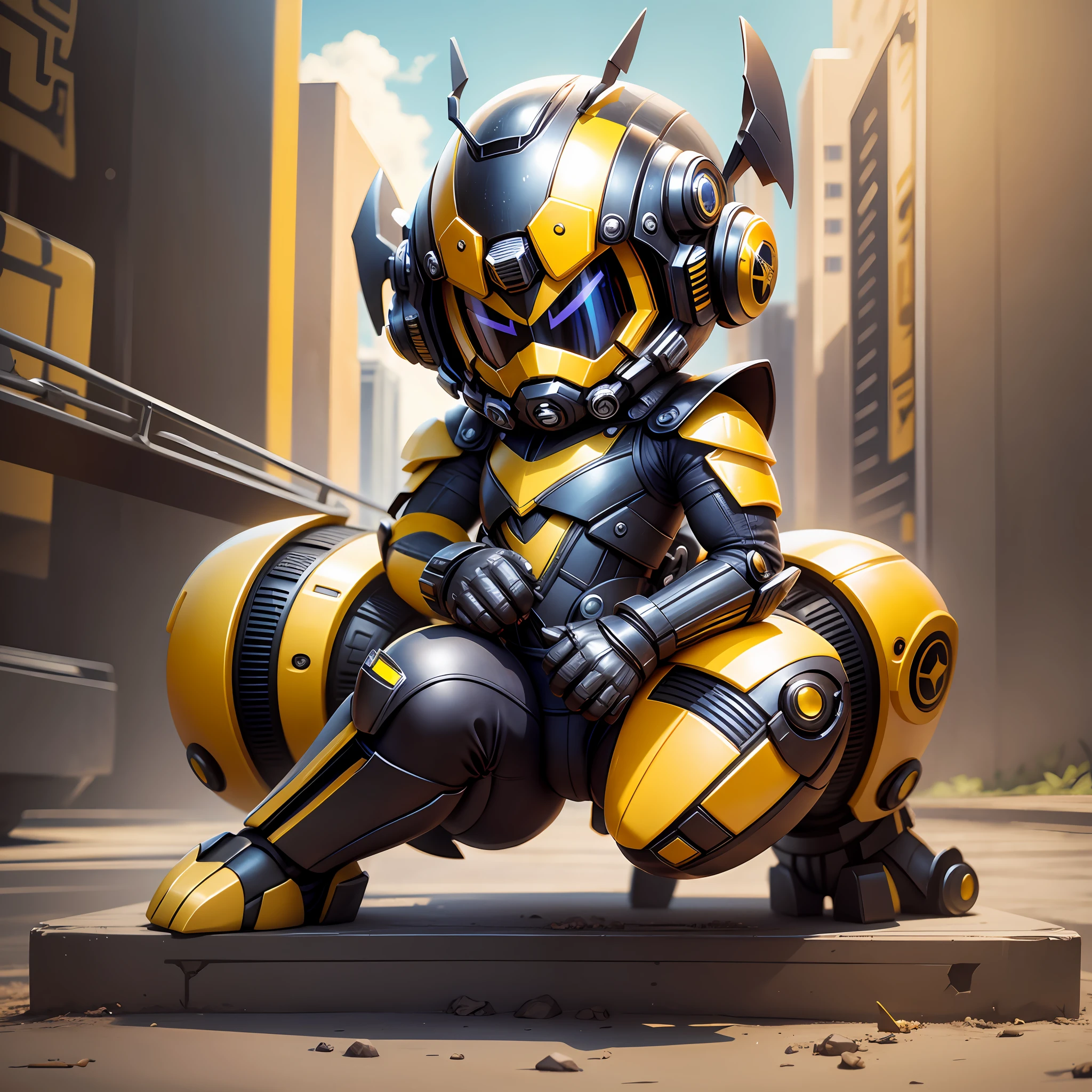 Bumblebee, original character from the film, chibi version, cute. --auto --s2
