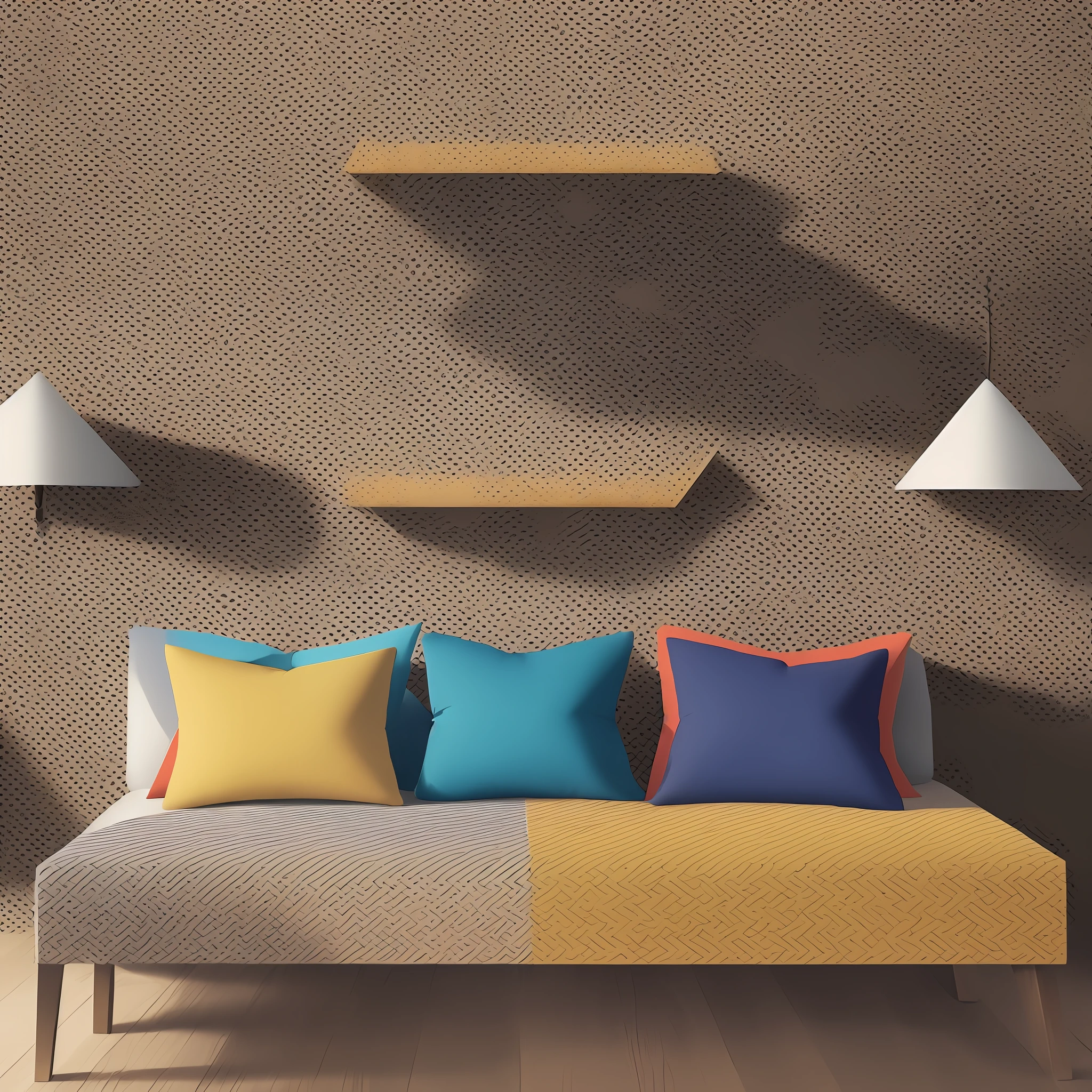 High-grade geometric poster, flat style, emphasis on perspective, vivid geometric elements, high-grade light and shadow performance, perfect background picture. --auto --s2