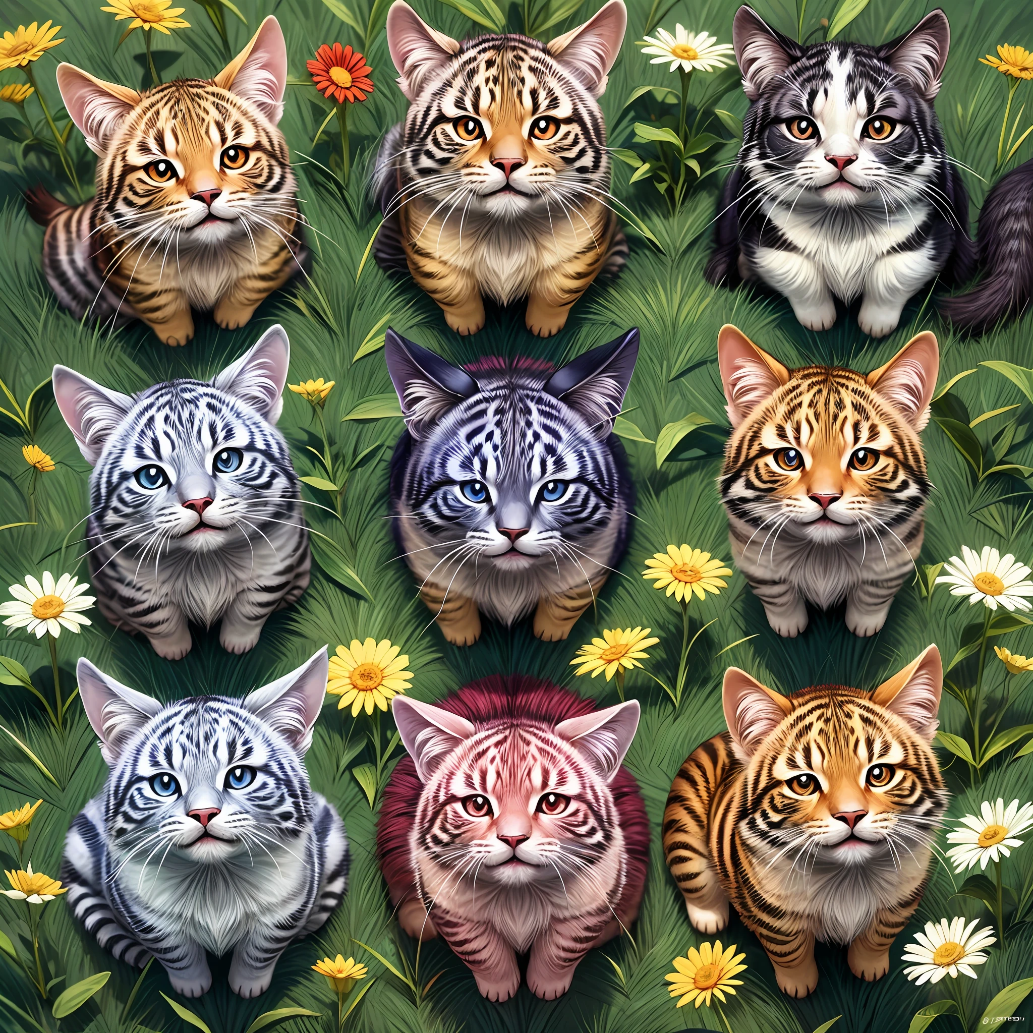 Ten cute animals gather around and laugh --auto --s2