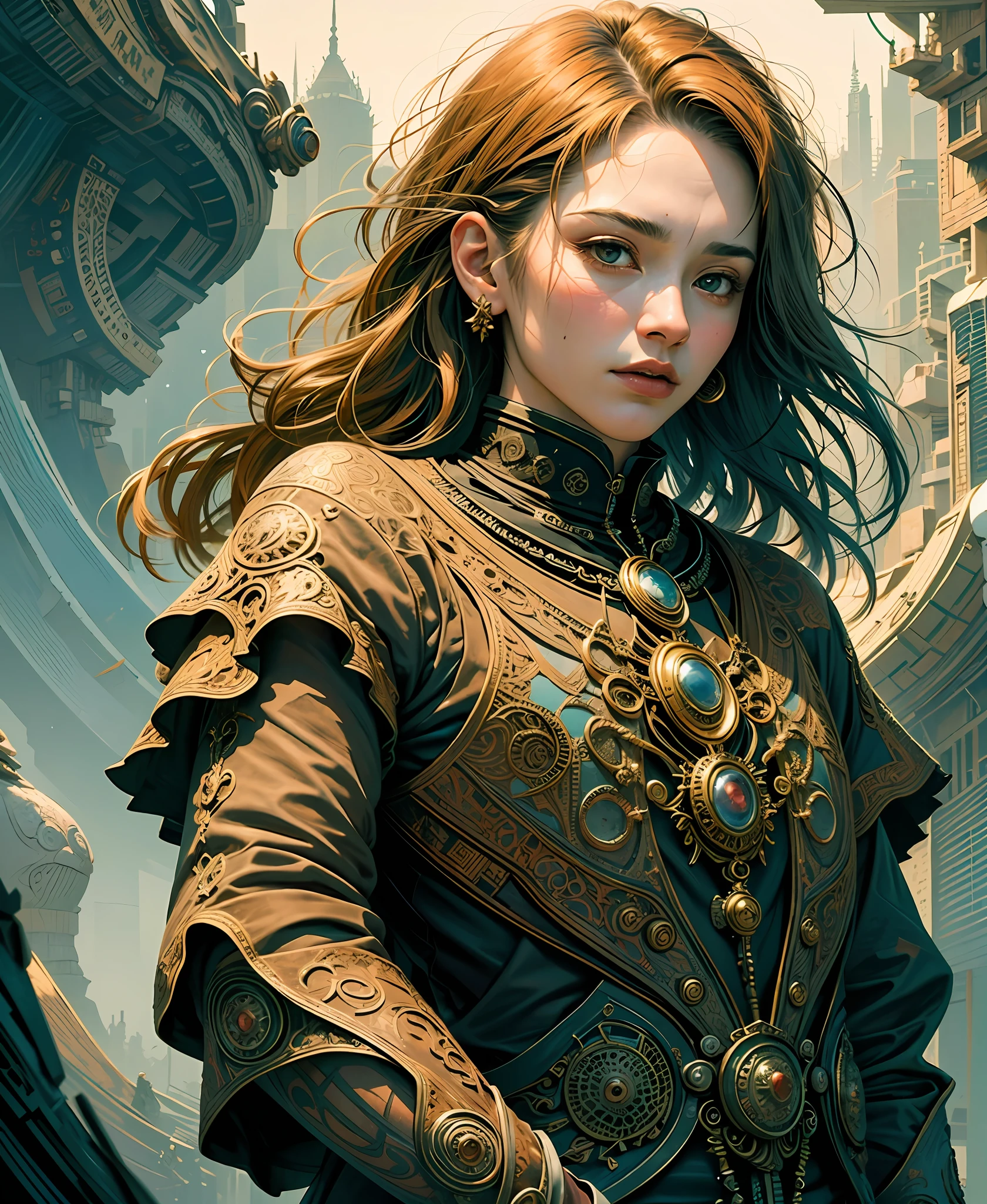 Official Art, Unified 8k Wallpapers, Ultra Detailed, Beautiful and Aesthetic, Masterpiece, Best Quality, (Zentangle, Mandala, Tangled, Entangle), (Fractal Art: 1.3), ((((1 Young Guy, 1girl)))), Very Detailed, Dynamic Angle, Cowboyshot, Most Beautiful Forms Chaotic, Elegant, Fauvist Design, Bright Colors, Romanticism, James Jean, Robbie Devi Antono, Ross Tran, FrancisBacon, Michal Mraz, Adrian Ganey, Petra Cortwright, Gerhard Richter, Takashito Yamamoto, Ashley Wood, atmospheric, ecstatic notes, flow notes visible