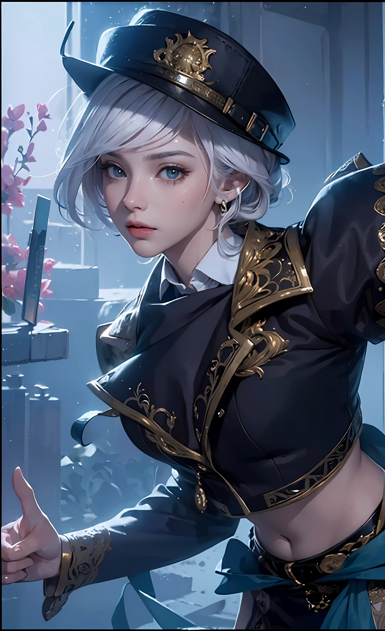 ((masterpiece,best quality,highest quality,illustration,intricate details)),1 girl,white hair