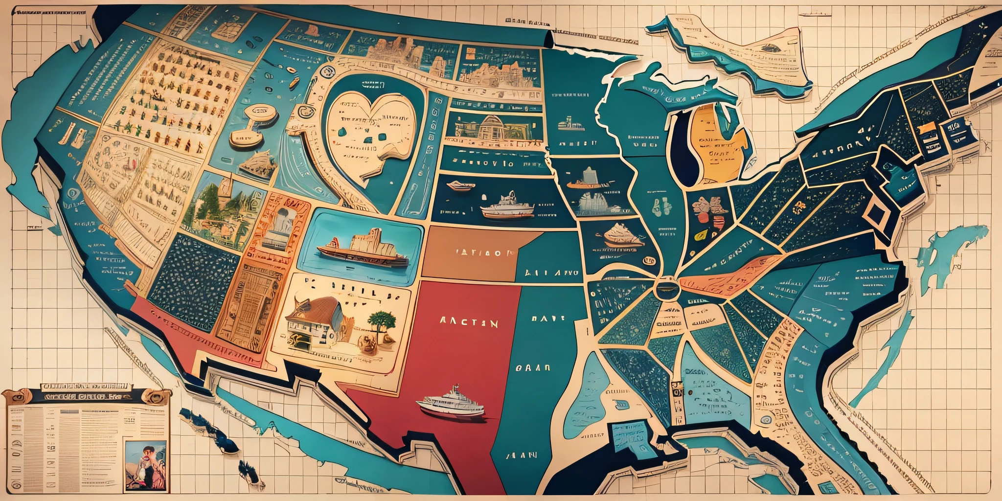 cartoon map of us, cartoon, map of us, map --auto --s2