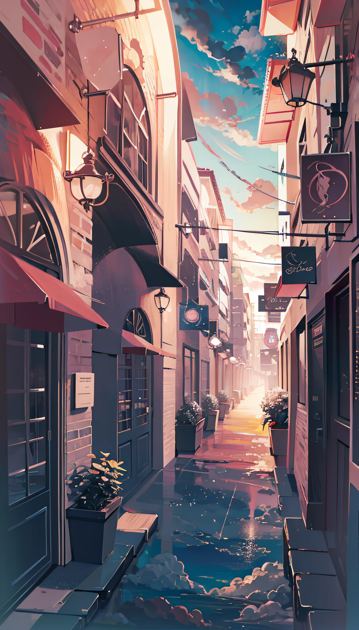cocktailworld, no humans, scenery, summer, sky, cloud, blurry background,
masterpiece, best quality, ultra detail,