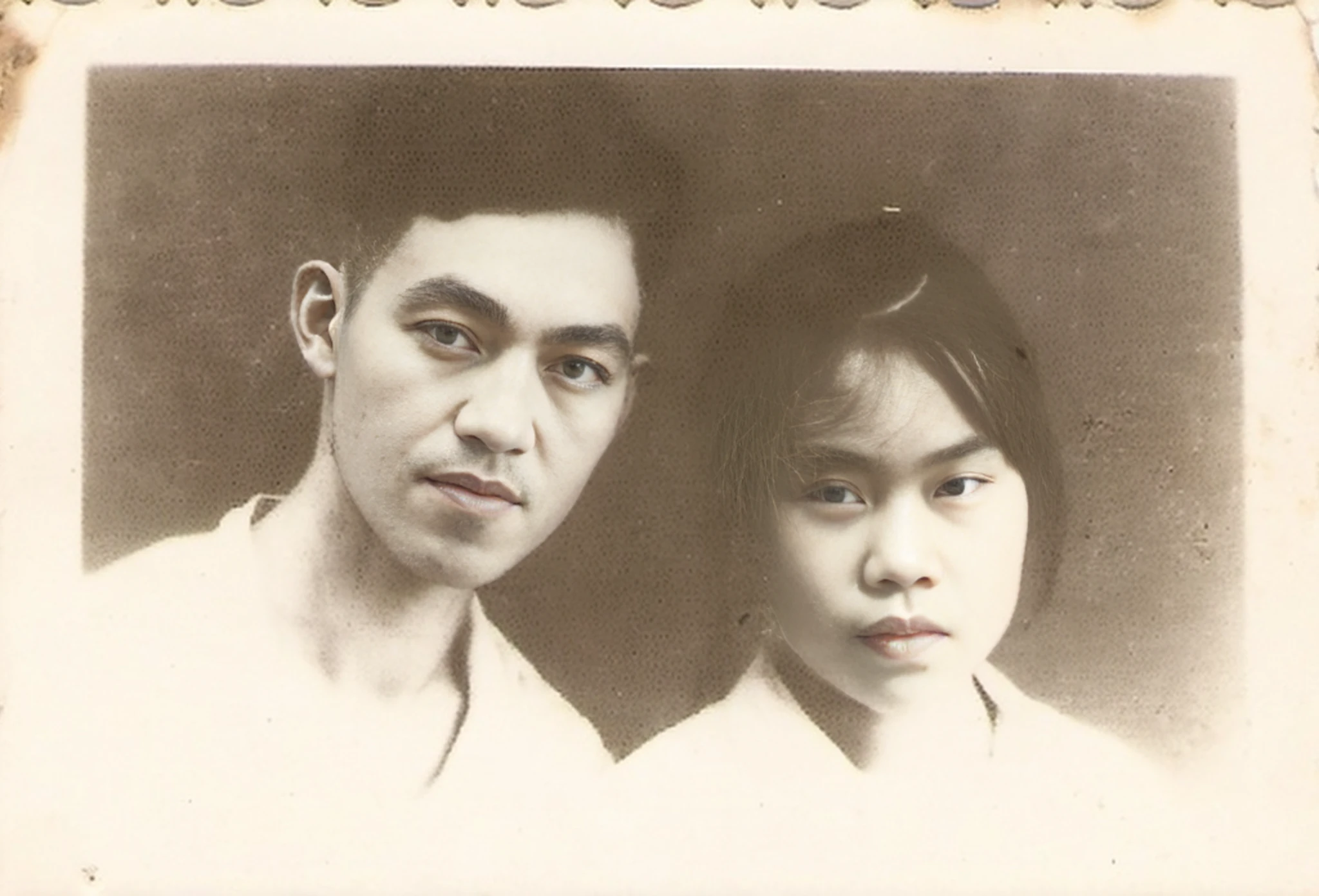 Two people take a photo